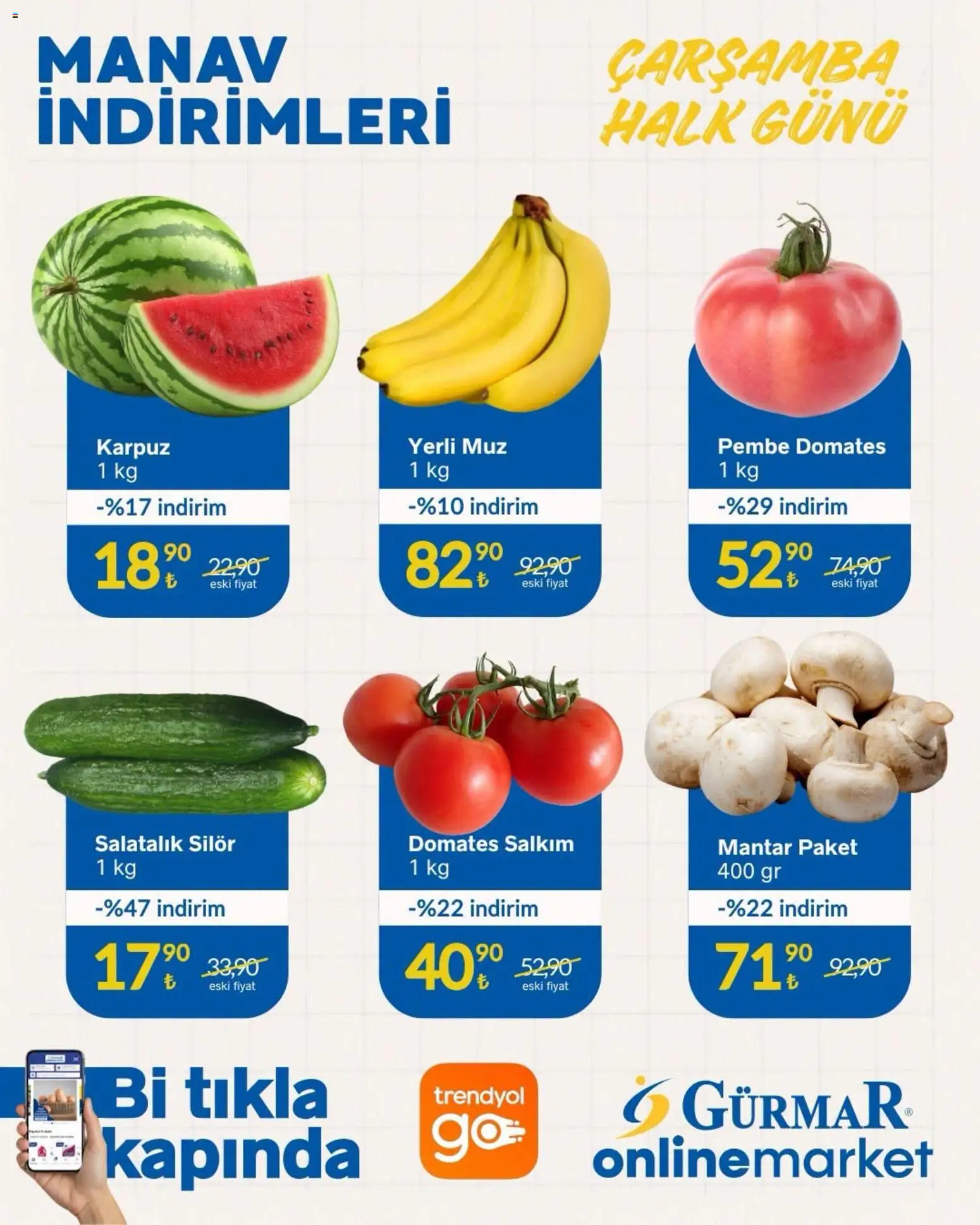 Gürmar Gürmar - Manav İndirimleri 08.07.2026 - Broşürünün önizlemesi
