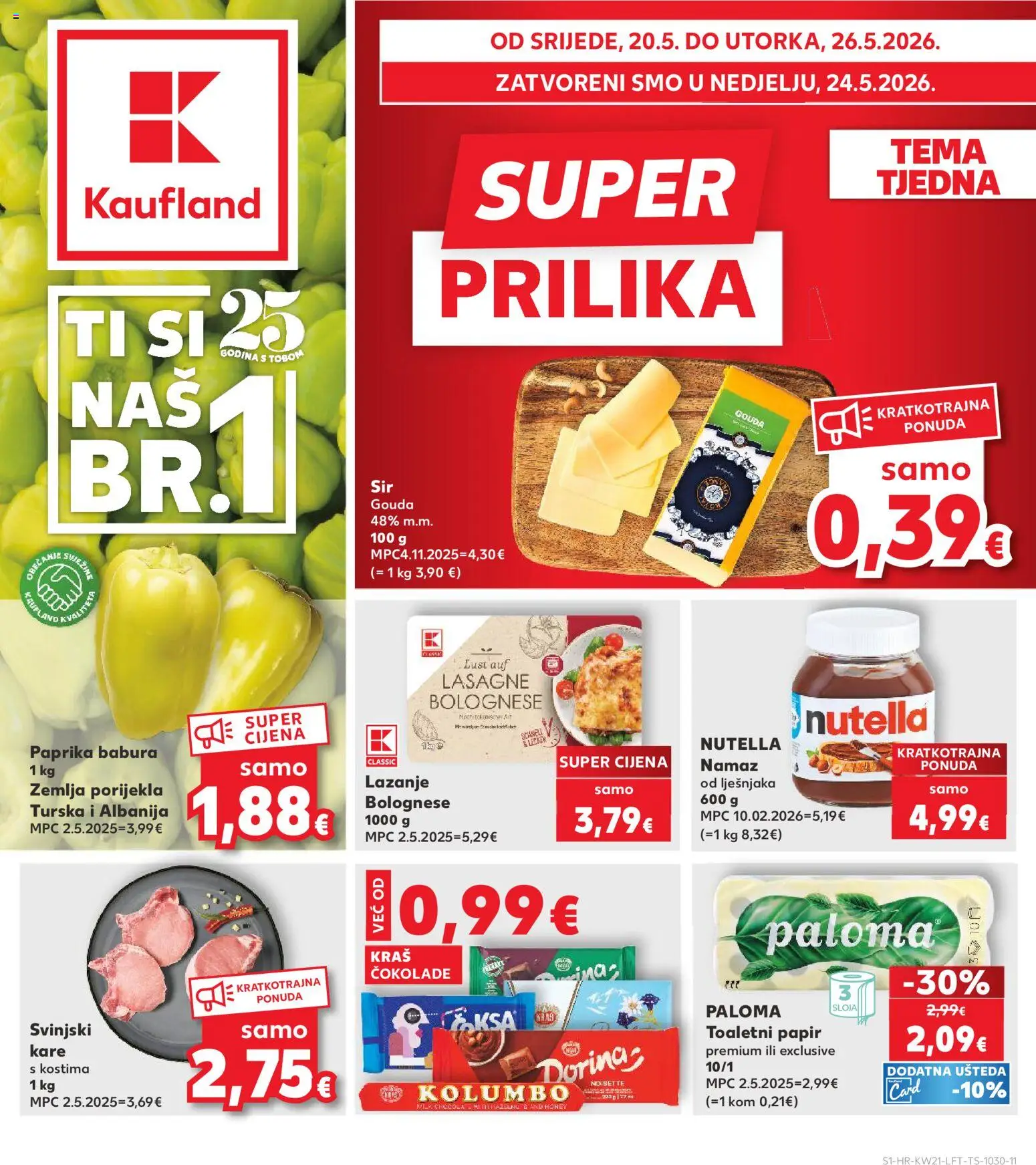 Pregled letka Kaufland Katalog trgovine Kaufland vrijedi od 20.05.2026