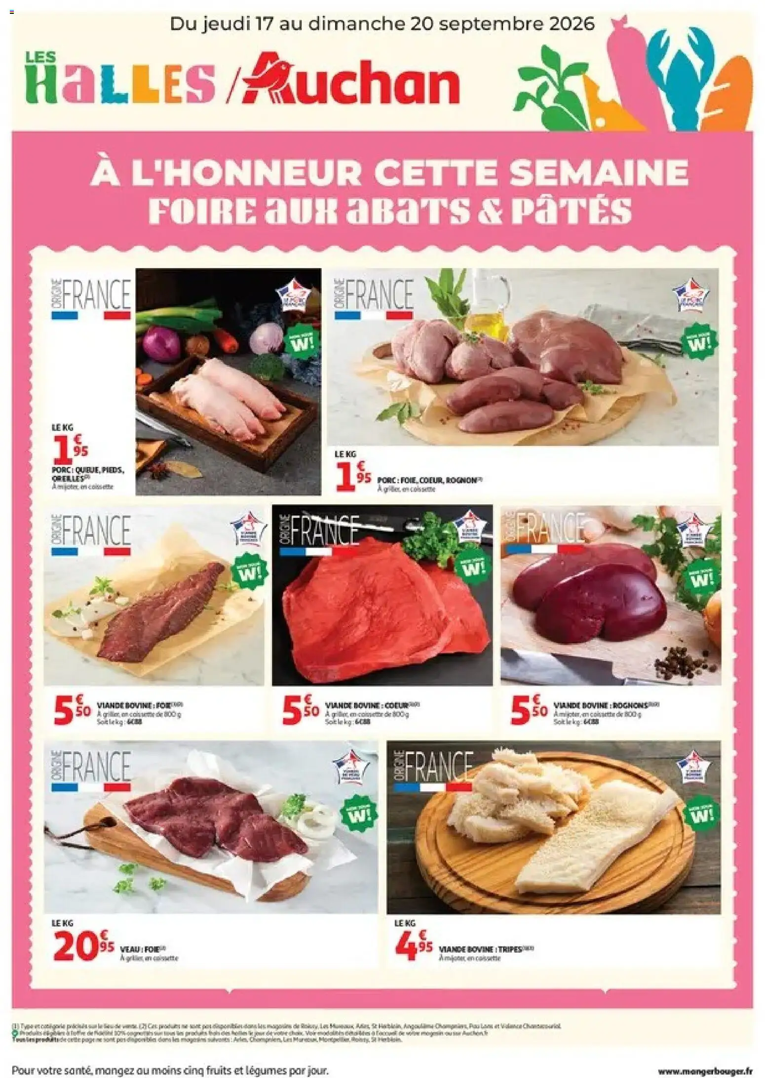 Prévisualisation de Auchan - À l'honneur cette semaine du magasin Auchan formulaire valide 17/09/2026