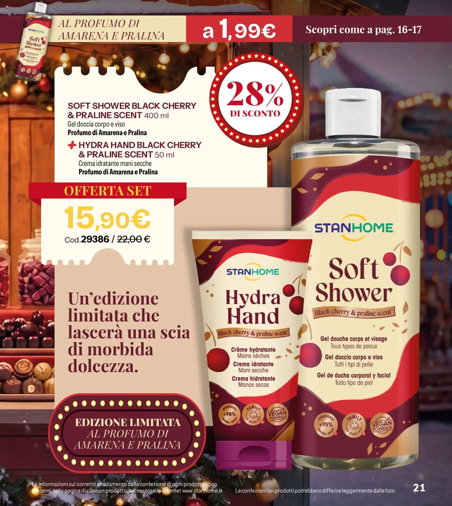 Anteprima dell'opuscolo Catalogo Stanhome Natale dal negozio Stanhome valido da 27/10/2026 - Crema, Vegan, Profumo, Doccia, Amarena, Gel doccia