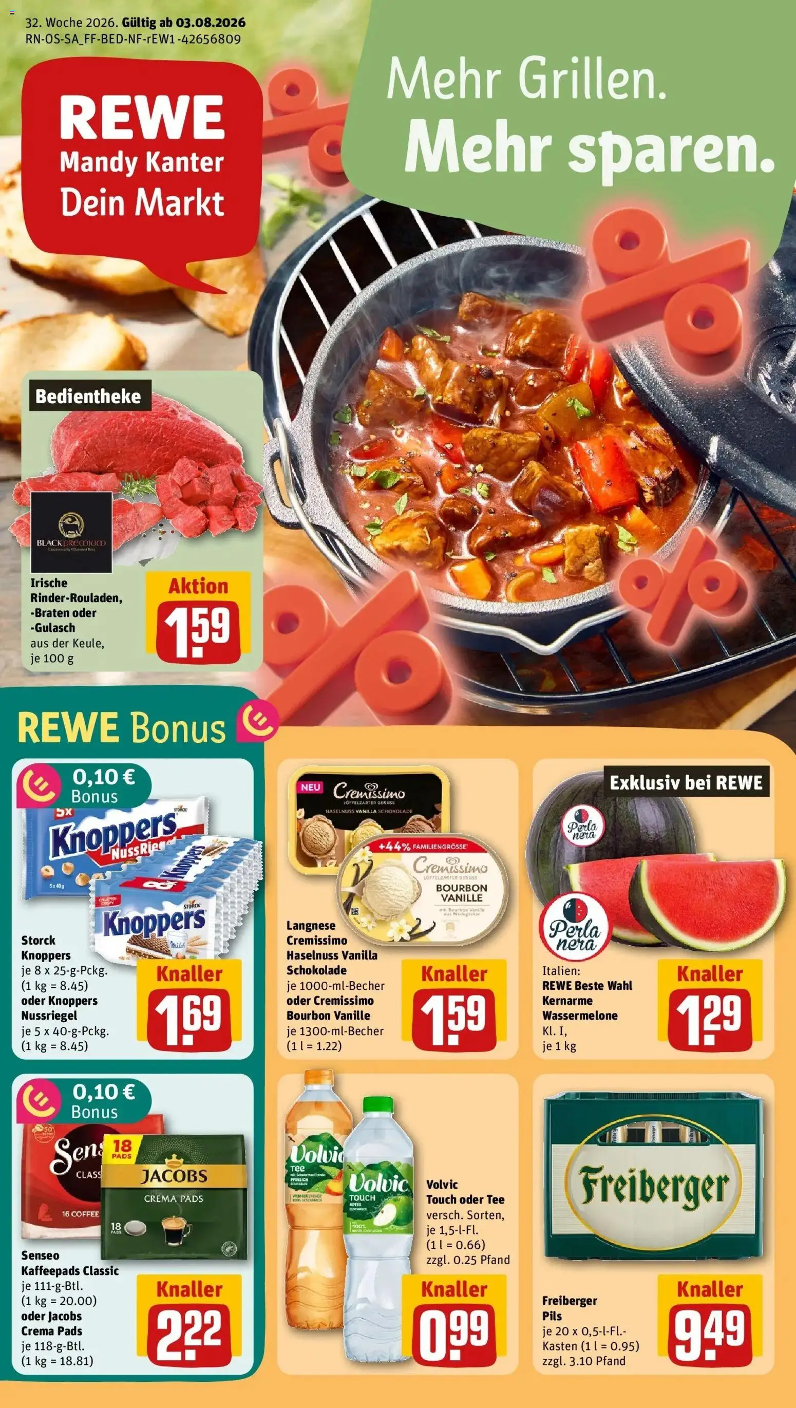 Vorschau von dem Prospekt des Geschäftes Rewe, gültig ab dem 03.08.2026