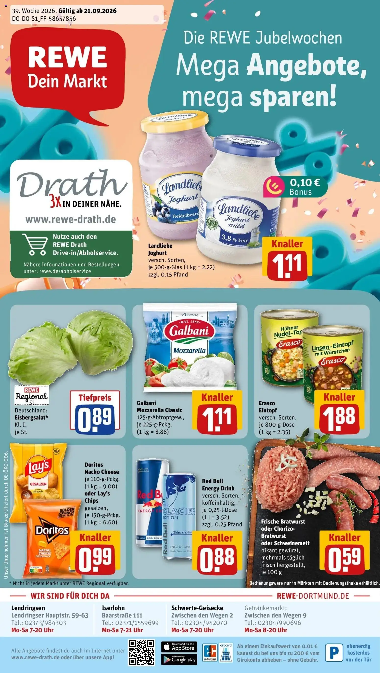 Vorschau von dem Prospekt des Geschäftes Rewe, gültig ab dem 21.09.2026