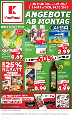 Vorschau von dem Prospekt des Geschäftes Kaufland, gültig ab dem 22.06.2026