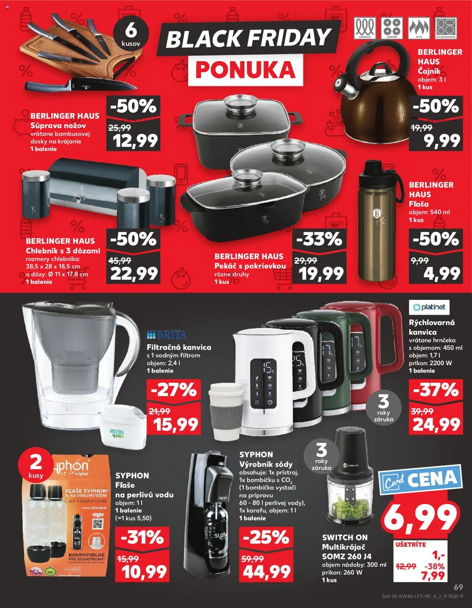 Náhľad Kaufland letáku platného od 06.11.2025 - Rýchlovarná kanvica, Kanvica, Filtračná kanvica