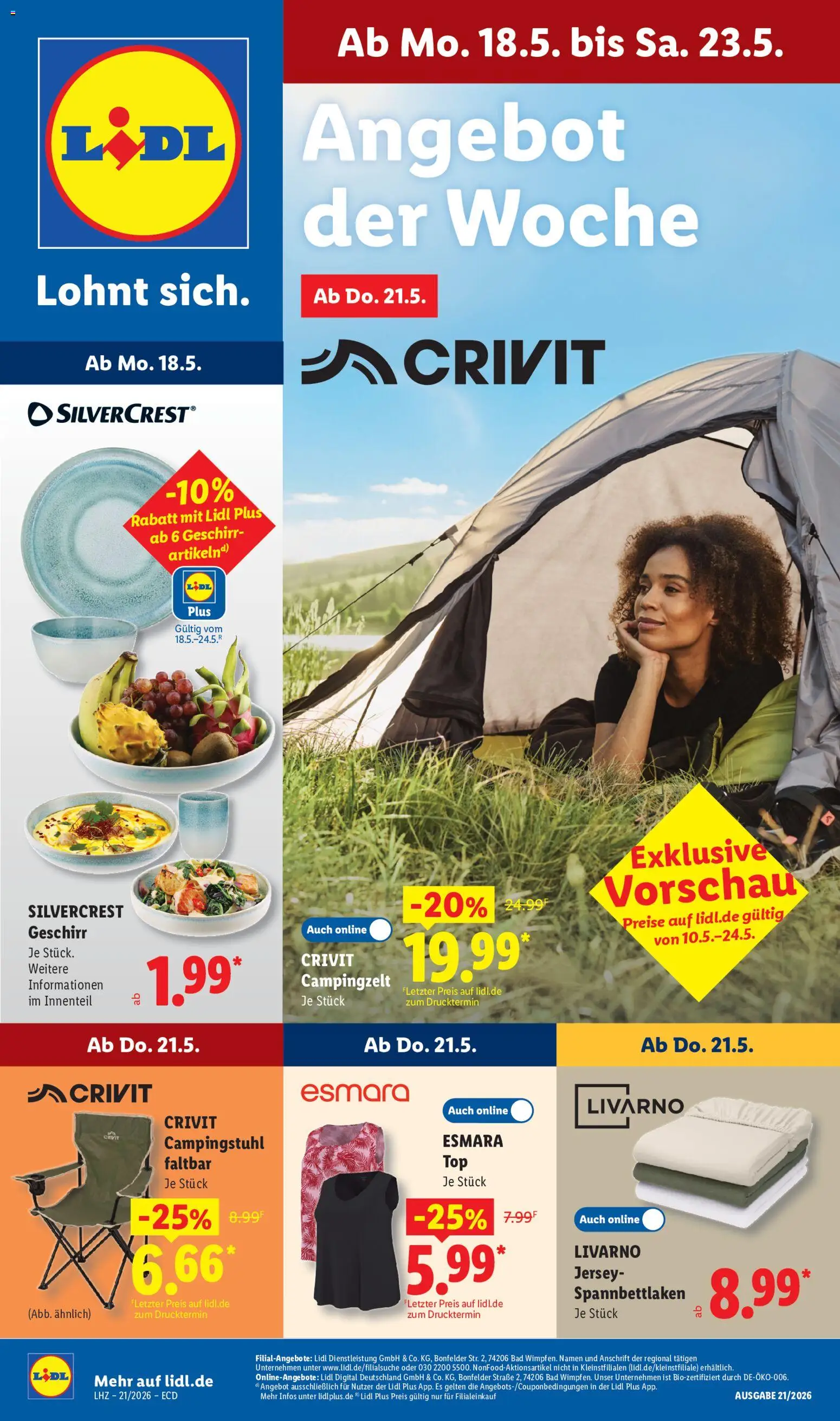 Vorschau von dem Prospekt des Geschäftes Lidl, gültig ab dem 18.05.2026