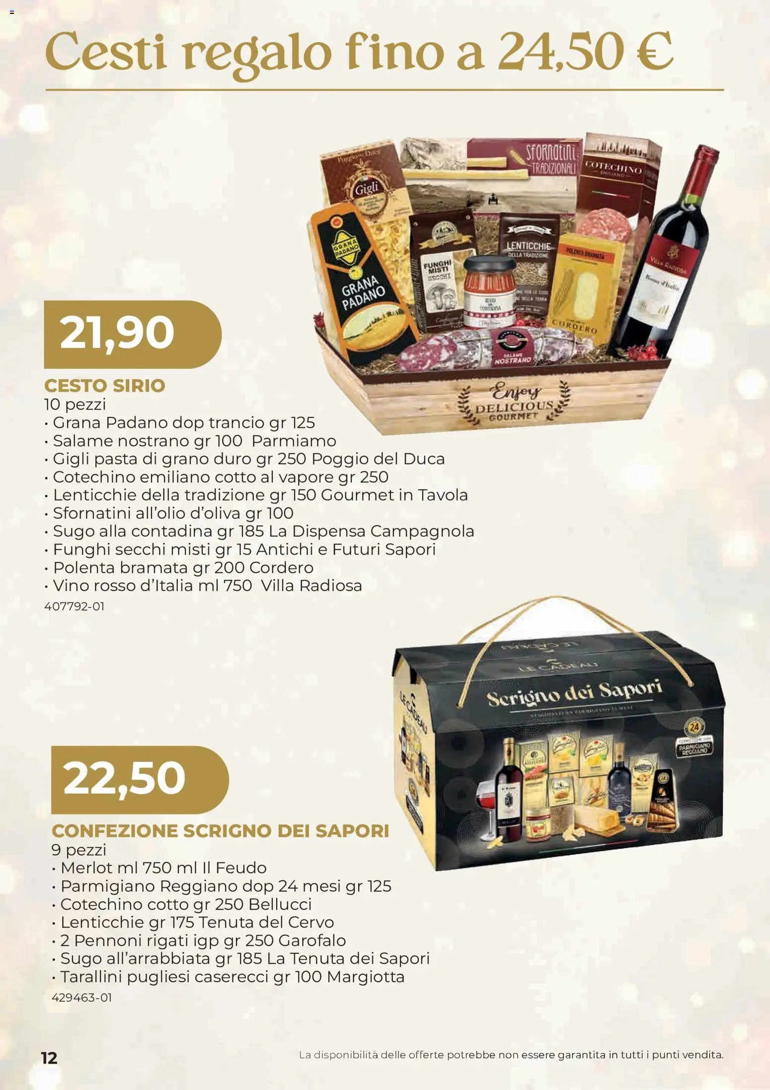 Anteprima dell'opuscolo Sogegross volantino Strenne dal negozio Sogegross valido da 27/10/2026 - Vino, Funghi, Lenticchie, Parmigiano reggiano, Grana Padano, Sugo, Parmigiano, Funghi secchi