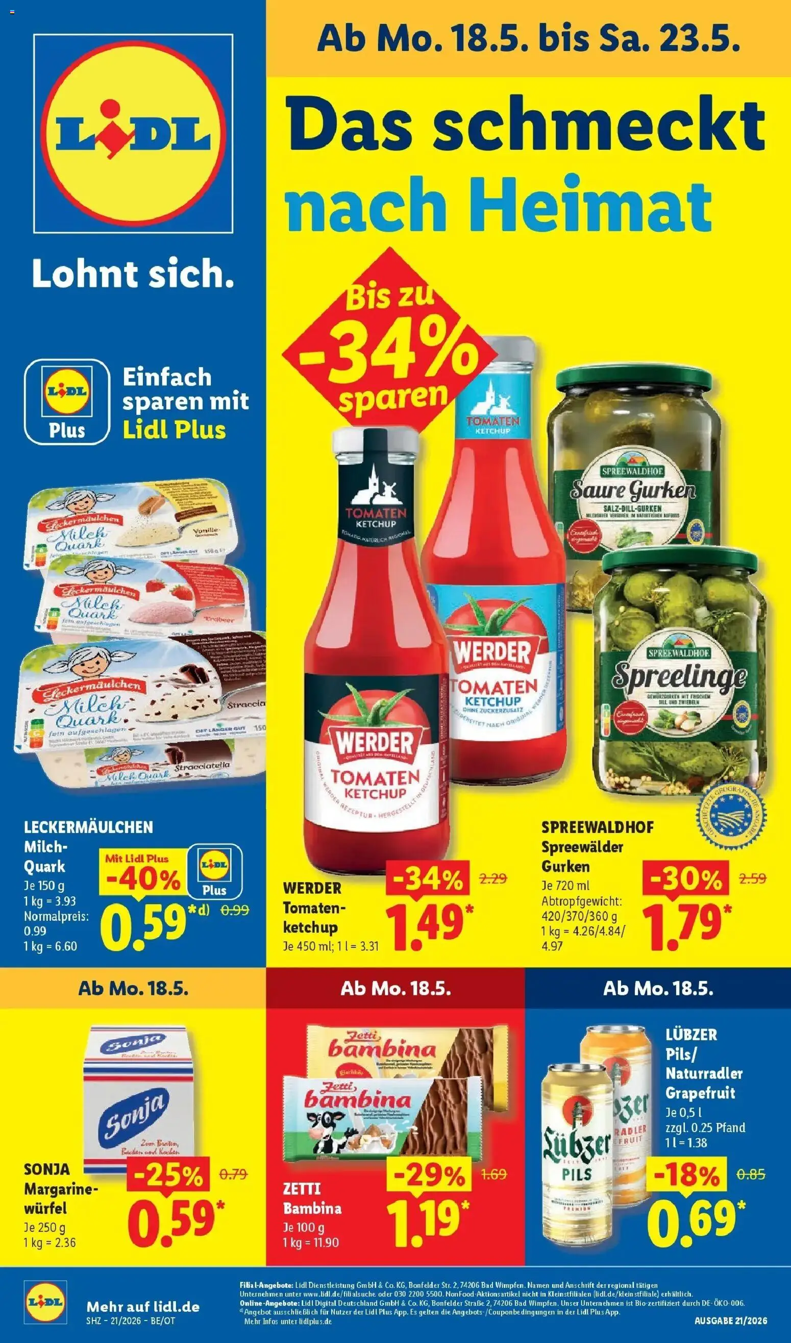 Vorschau von dem Prospekt des Geschäftes Lidl, gültig ab dem 17.05.2026