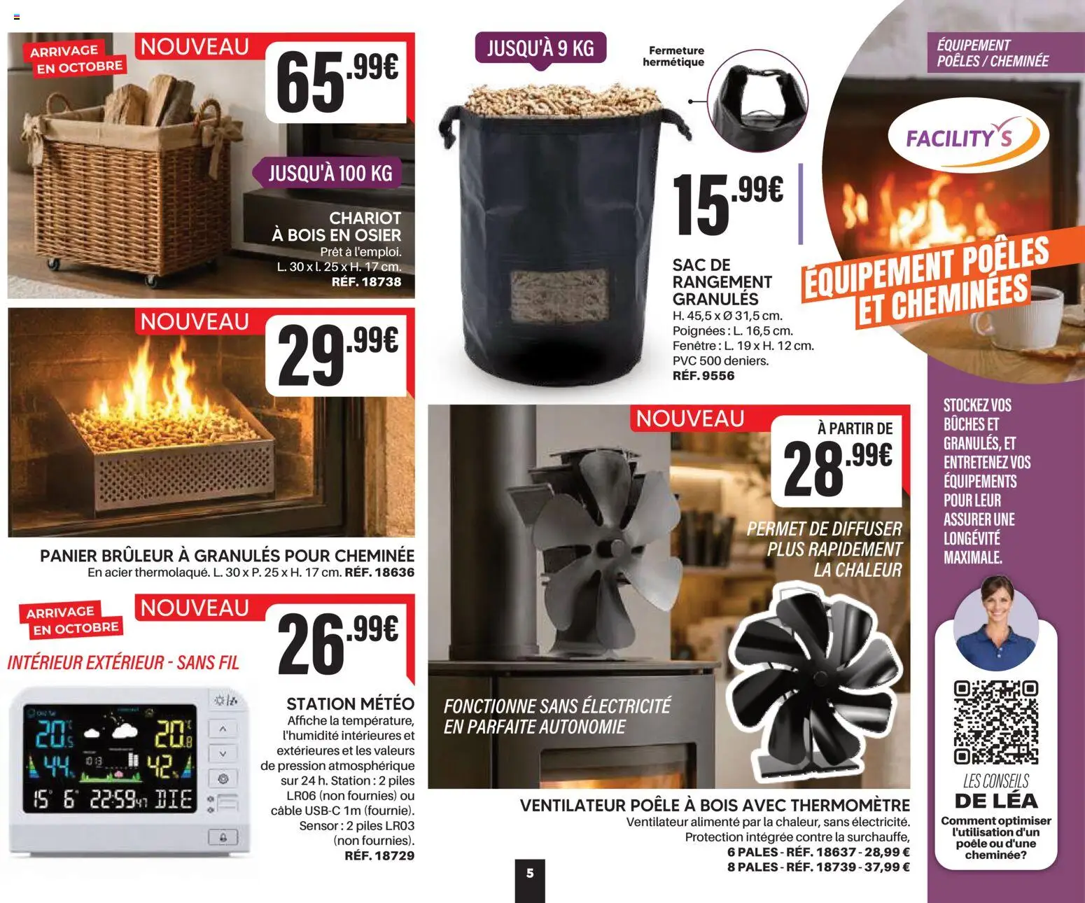 Prévisualisation de Shopix Catalogue Autome-Hiver 2026/2027 du magasin Shopix formulaire valide 01/09/2026 - Ventilateur, Sac, Station météo, Thermomètre, Poêle à bois, Panier, Piles, Chariot