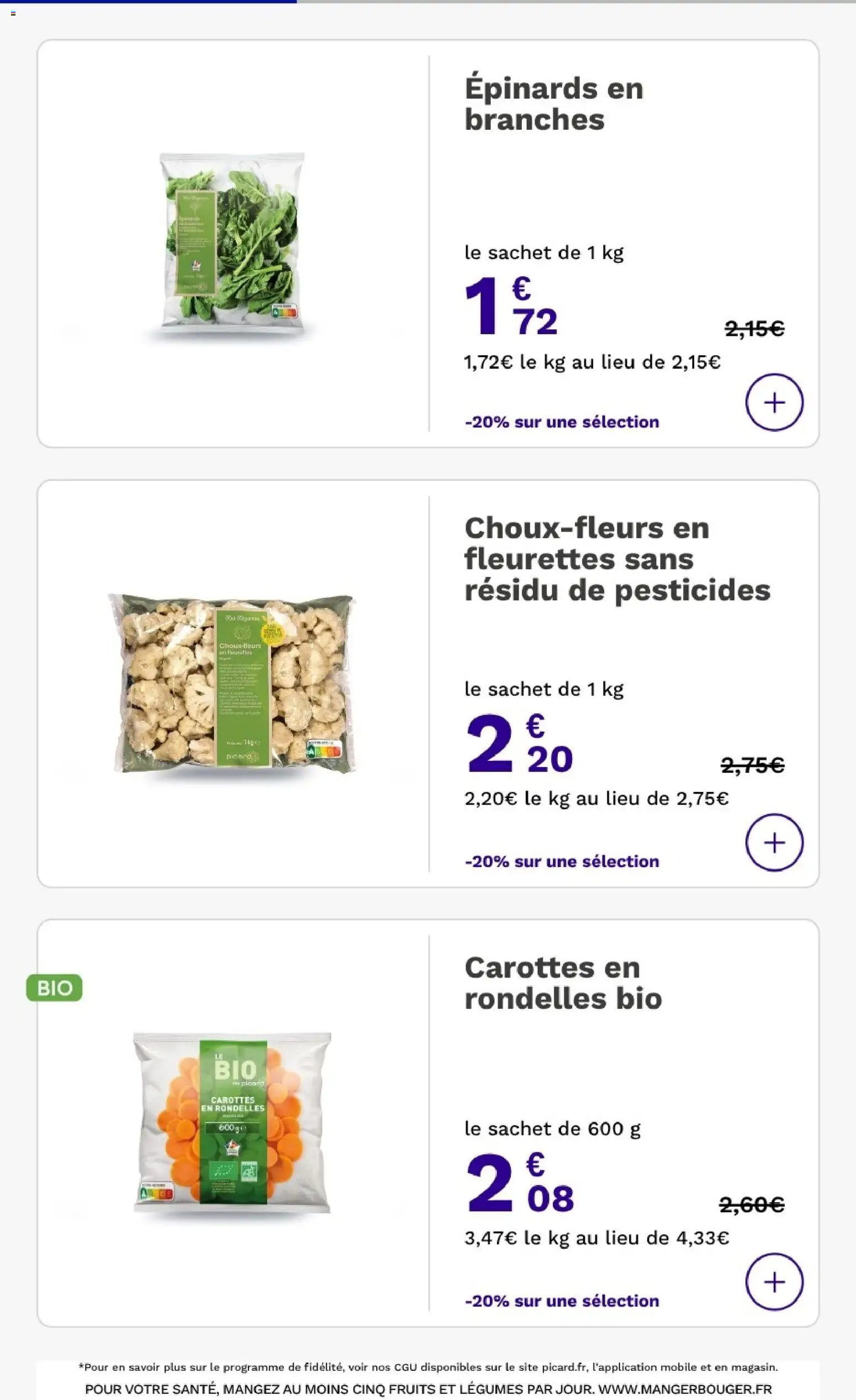 Prévisualisation de Picard catalogue Harry Potter du magasin Picard formulaire valide 23/10/2026 - Fruits, Carottes, Épinards, Carottes en rondelles