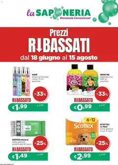 Anteprima dell'opuscolo La Saponeria volantino Prezzi Ribassati dal negozio La Saponeria valido da 18/06/2026