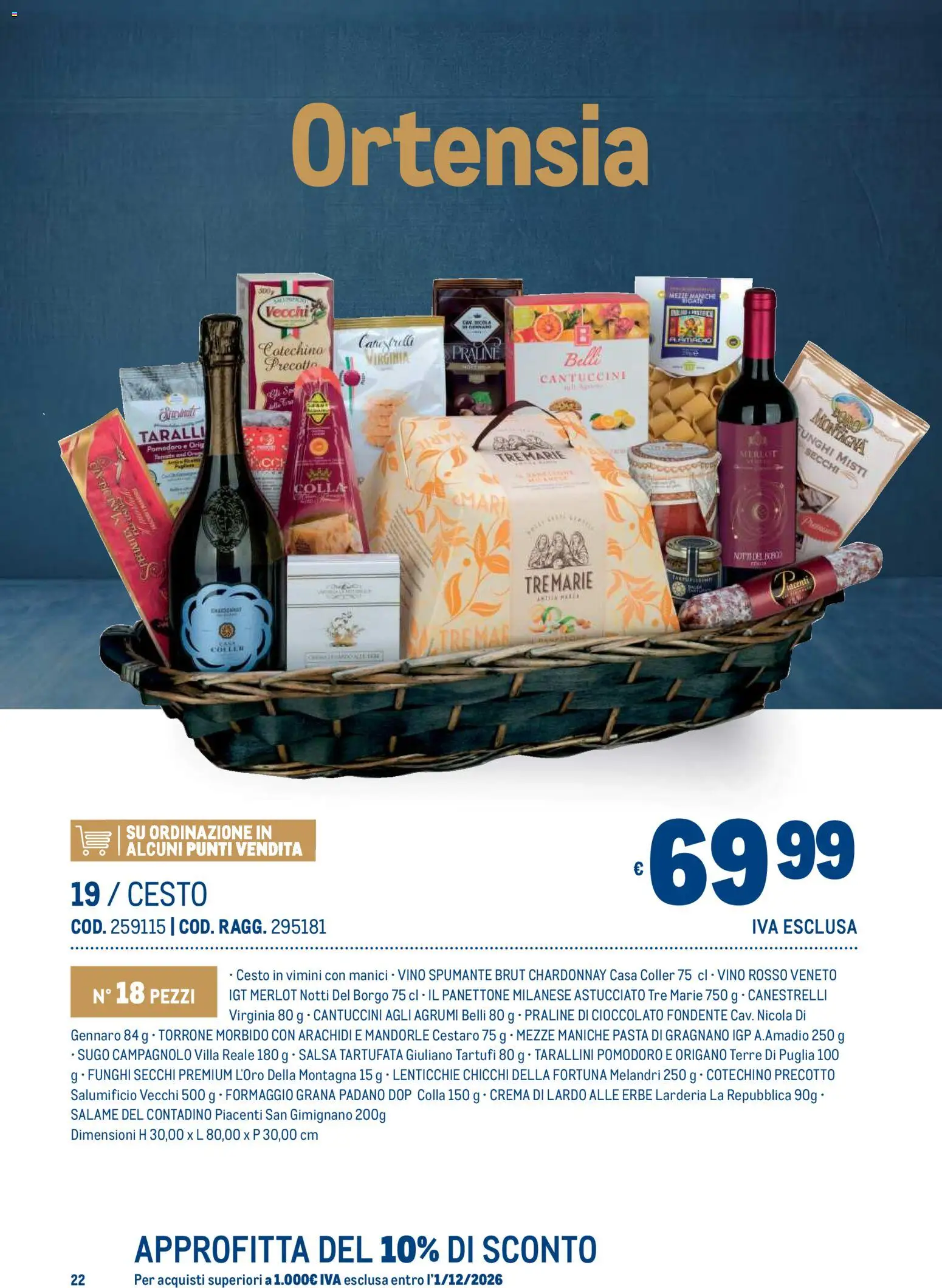 Anteprima dell'opuscolo Metro volantino Regalistica Natale dal negozio Metro valido da 19/10/2026 - Funghi, Formaggio, Lenticchie, Mandorle, Arachidi, Salame, Sugo, Erbe