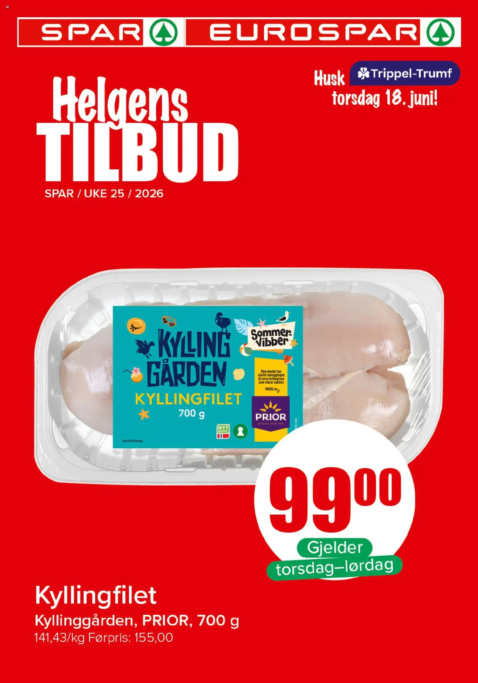 Forhåndsvis Spar Helgens Tilbud fra butikk Spar gyldig fra 18/06/2026
