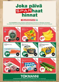 Kaupan Tokmanni Tokmanni Eurospar Kajaani esikatselu, voimassa 29/10/2026