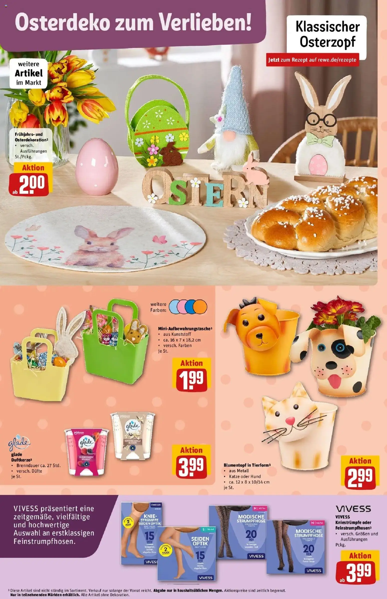 Vorschau von dem Prospekt des Geschäftes Rewe, gültig ab dem 02.03.2026 - Strumpfhose, Blumentopf, Strümpfe, Kniestrümpfe