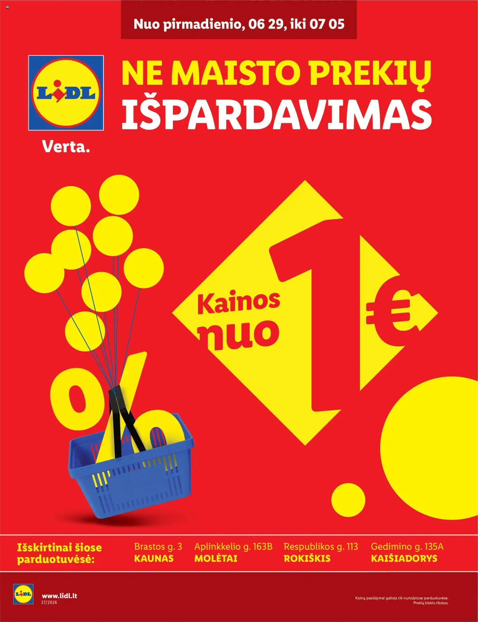 LIDL parduotuvės leidinio LIDL leidinys - Nuolaidų šturmas galiojančio nuo 2026.06.29 peržiūra