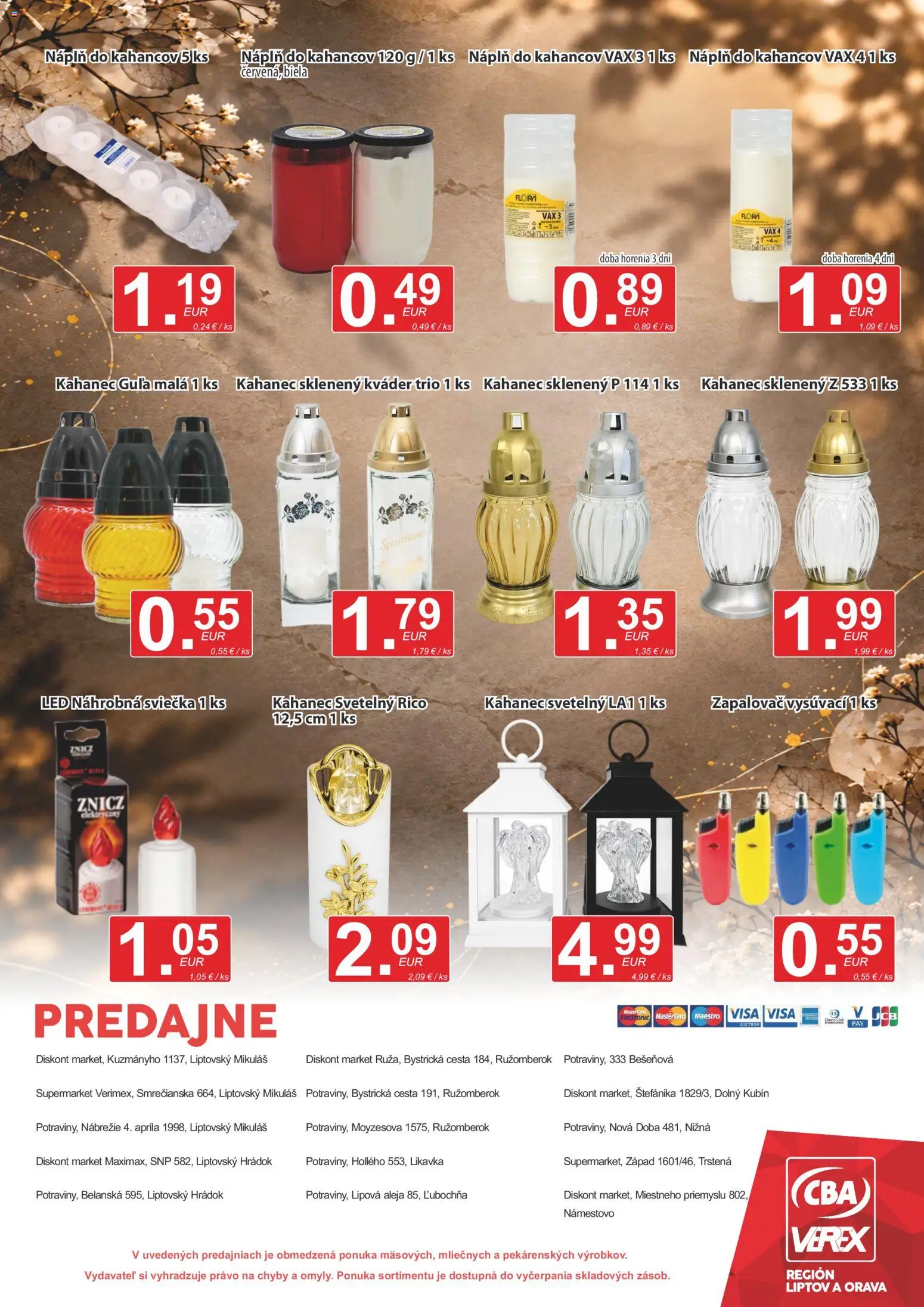 Náhľad CBA Verex letáku platného od 15.10.2026 - Led