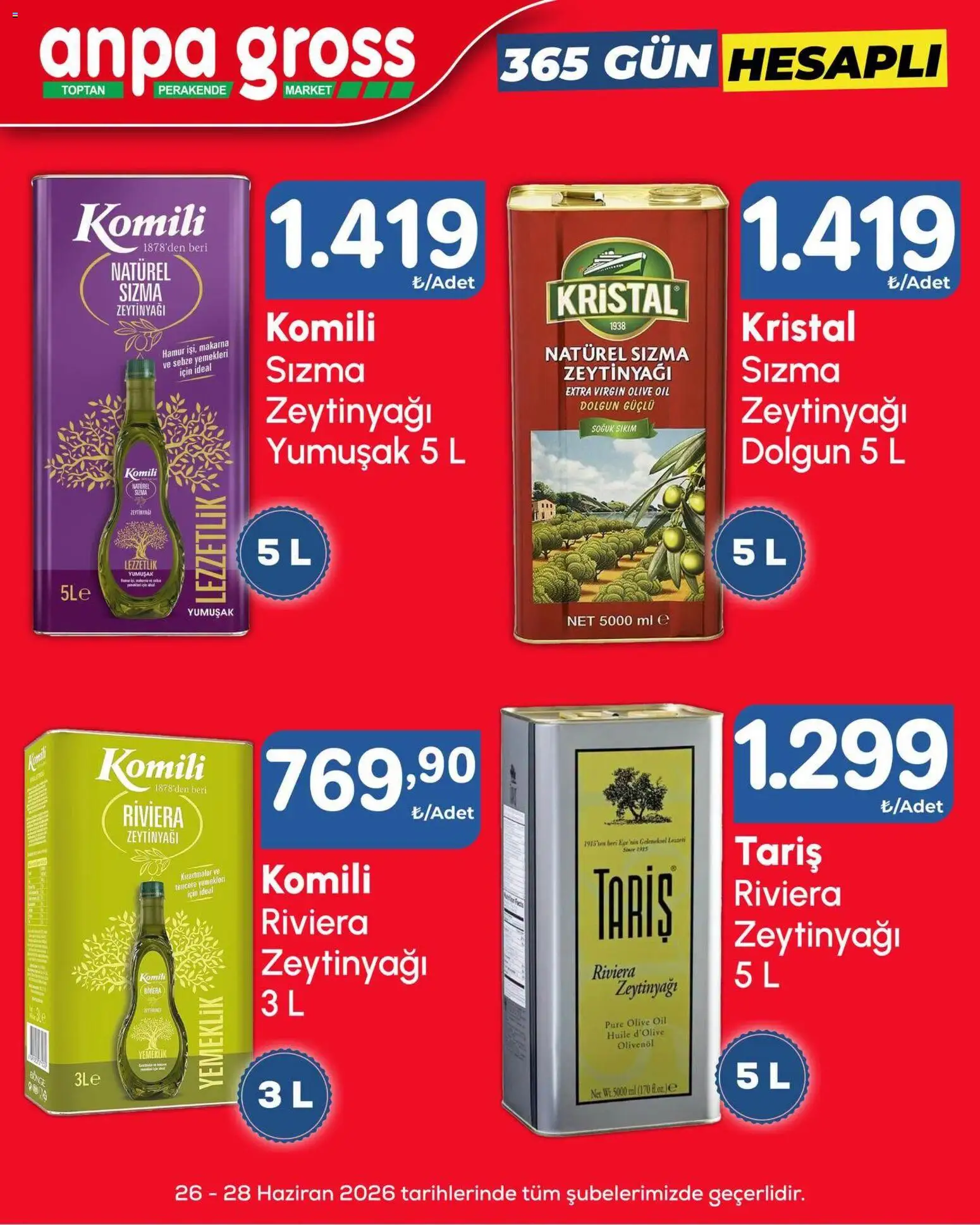 Anpa Gross Anpa Gross Katalog 25.06.2026 - Broşürünün önizlemesi - Zeytinyağı, Makarna, Sebze