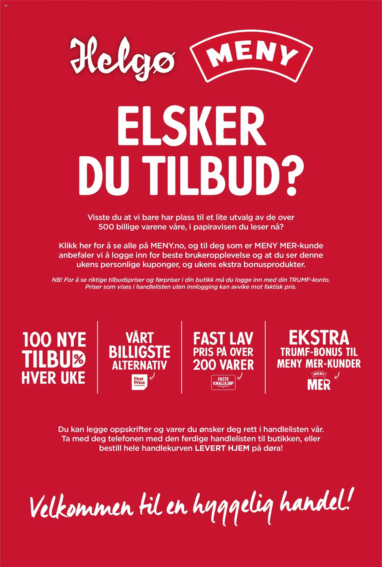 Forhåndsvis Meny Helgø kundeavis fra butikk Meny gyldig fra 21/09/2026