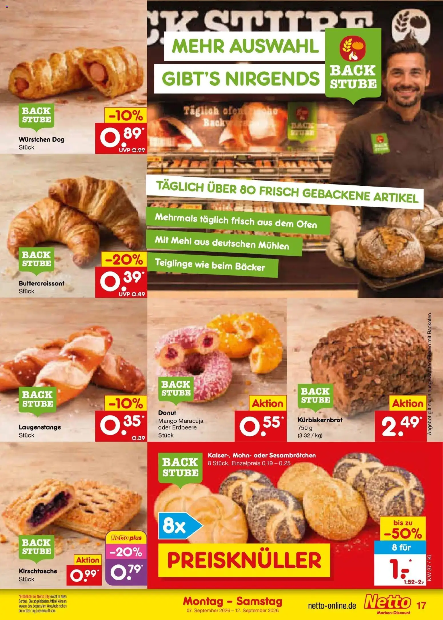 Vorschau von dem Prospekt des Geschäftes Netto Marken-Discount, gültig ab dem 07.09.2026 - Mango, Ofen, Mehl