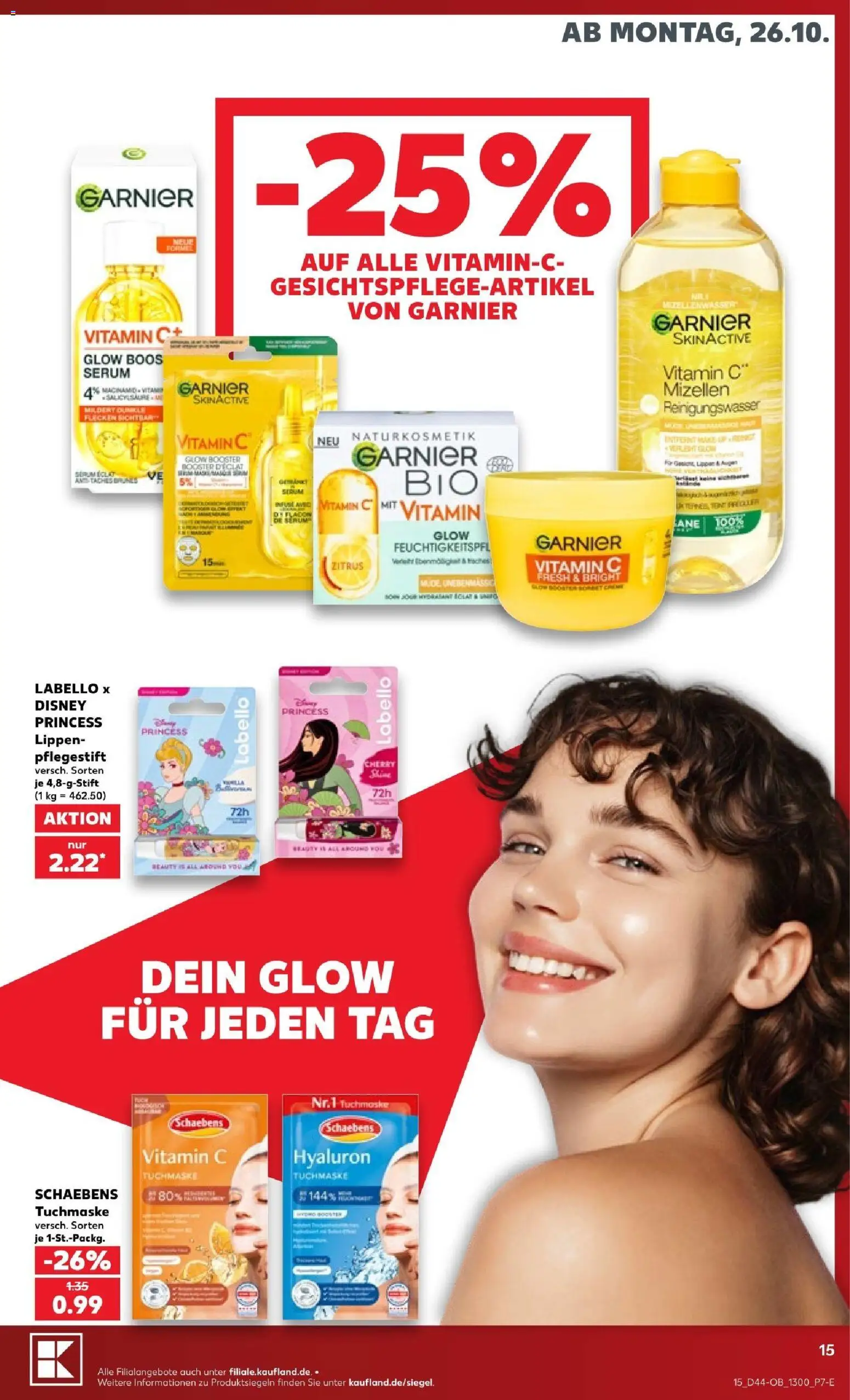 Vorschau von dem Prospekt des Geschäftes Kaufland, gültig ab dem 26.10.2026 - Mizellenwasser, Serum, Tuchmaske