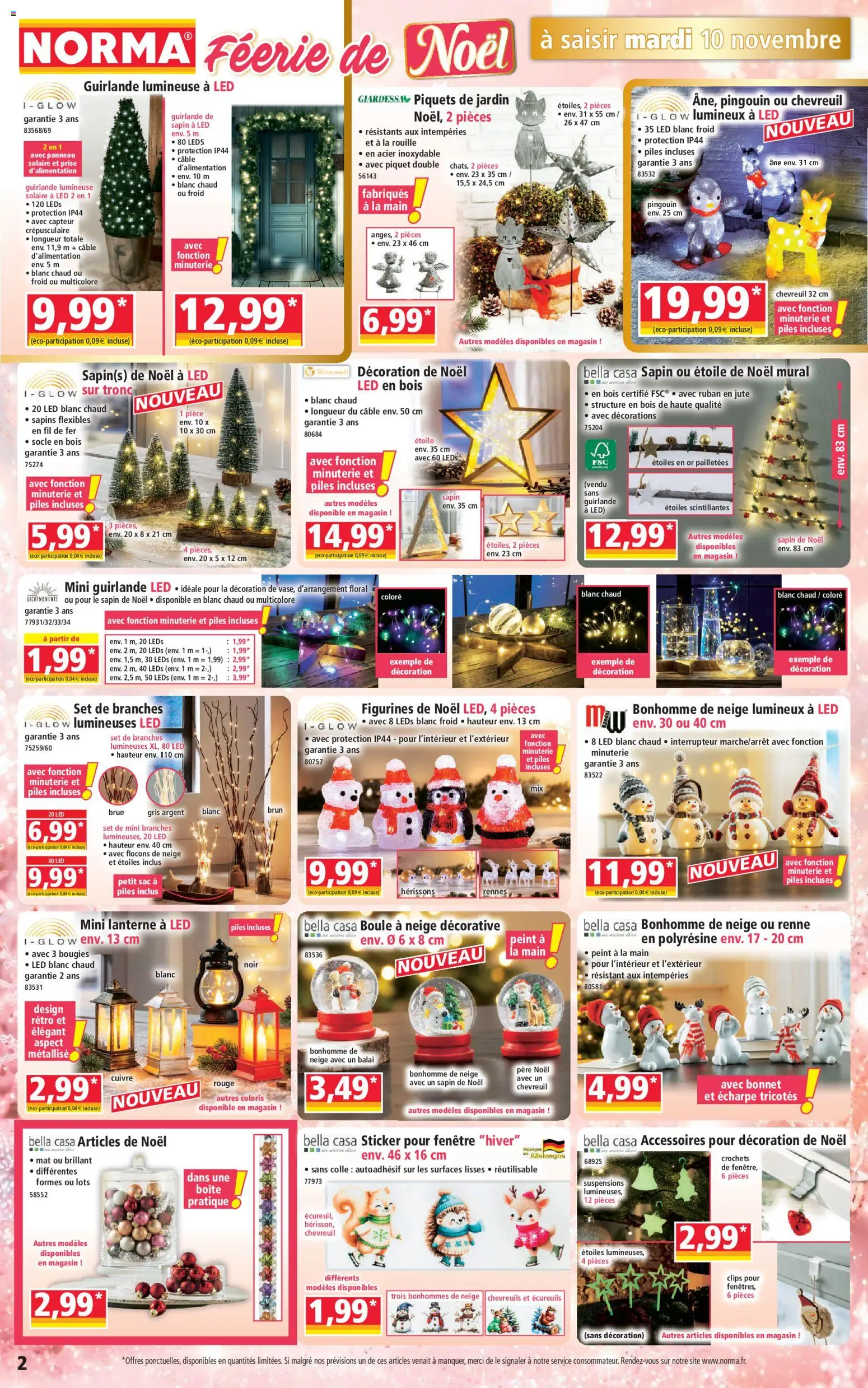 Prévisualisation de Norma catalogue du magasin Norma formulaire valide 10/11/2026 - Sac, Crochets, Bougies, Décoration, Decoration de noel, Colle, Boule à neige, Guirlande lumineuse a led
