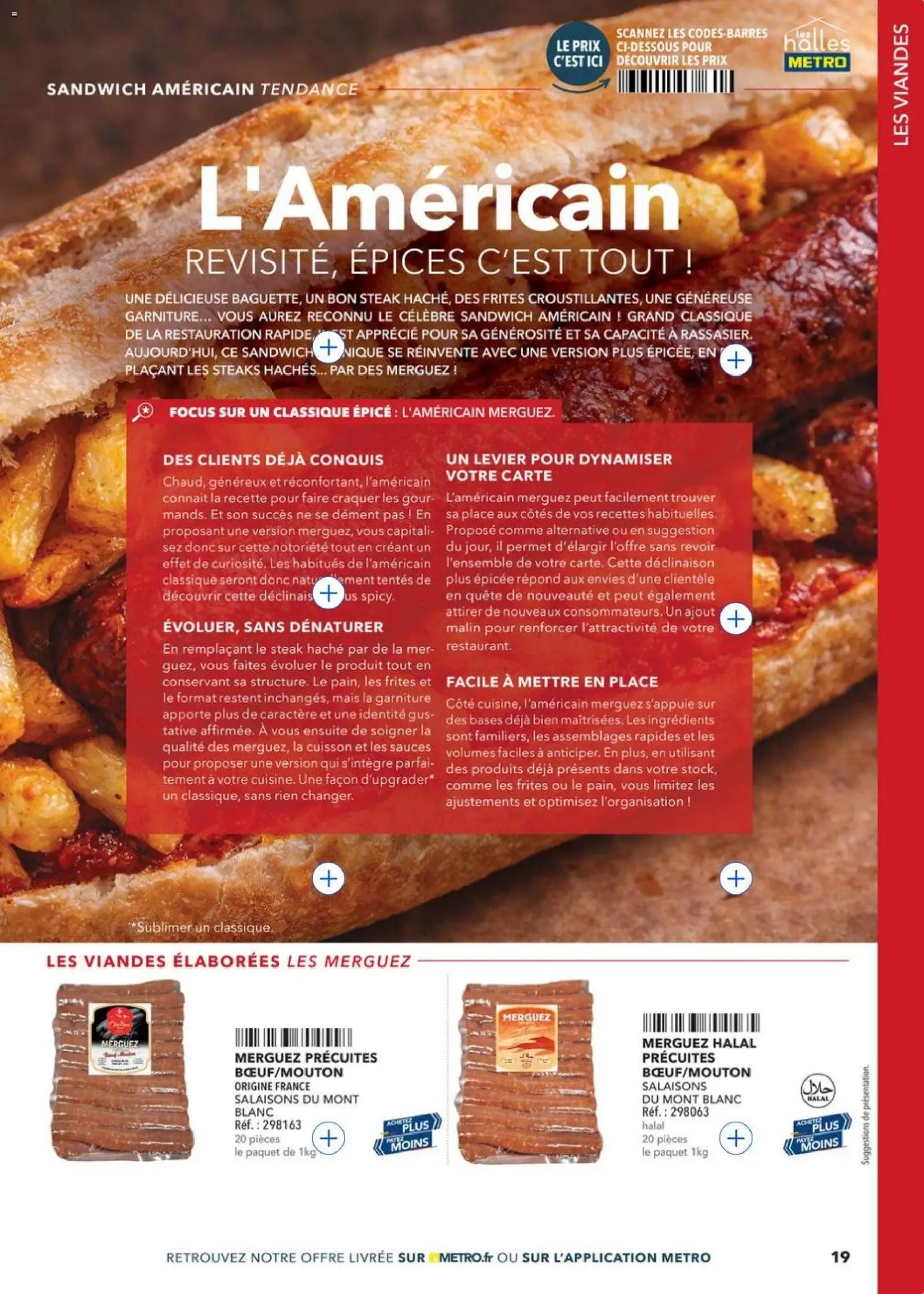 Prévisualisation de METRO - Restauration rapide du magasin METRO formulaire valide 14/04/2026 - Sandwich, Mais, Steak, Merguez, Frites, Sauces, Épices, Ingrédients