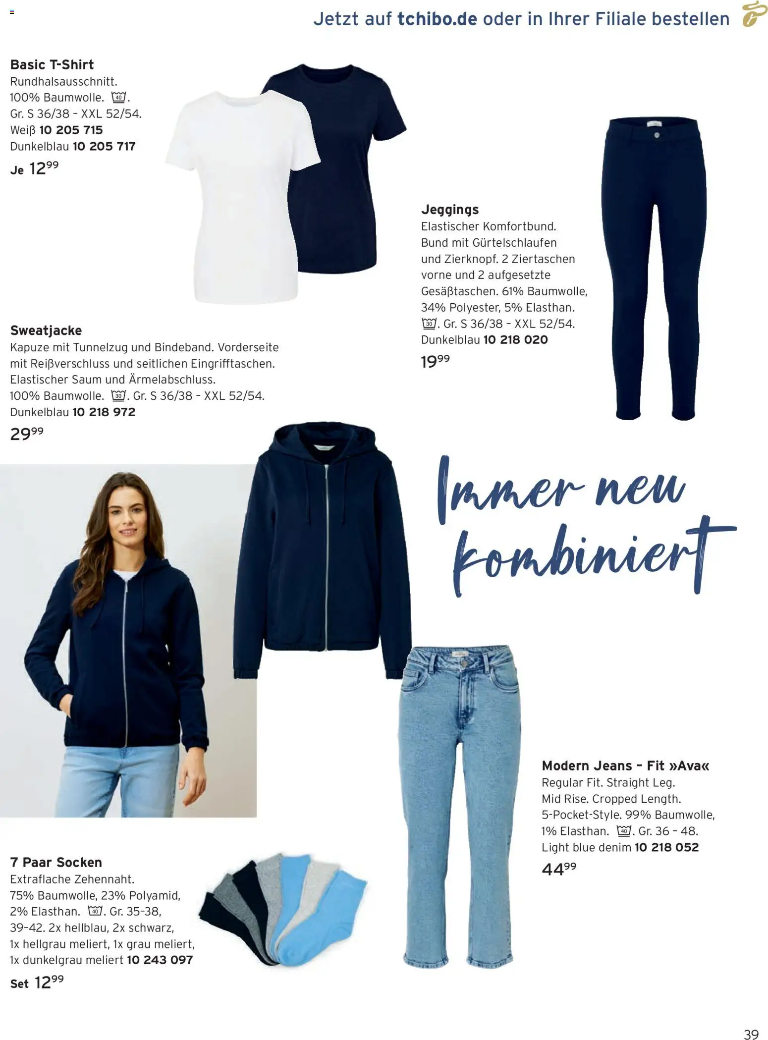 Vorschau von dem Prospekt des Geschäftes Tchibo, gültig ab dem 11.09.2026 - Jeans, Socken, Sweatjacke