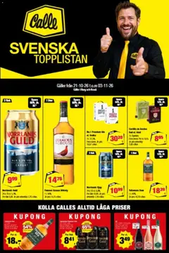 Eksempel på tilbudsavis Calle - Tilbudsavis - Svenska Topplistan fra butik Calle gyldig fra 21/10/2026