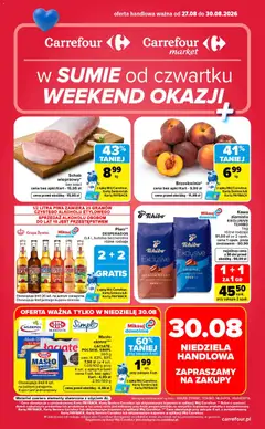 Pogląd gazetki "Carrefour gazetka - Weekend okazji" ze sklepu Carrefour ważnej od 27.08.2026