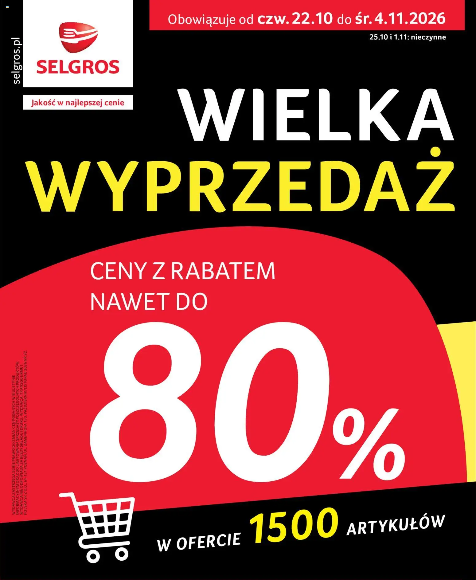 Pogląd gazetki "Selgros cash&carry gazetka - Totalna Wyprzedaż" ze sklepu Selgros cash&carry ważnej od 22.10.2026