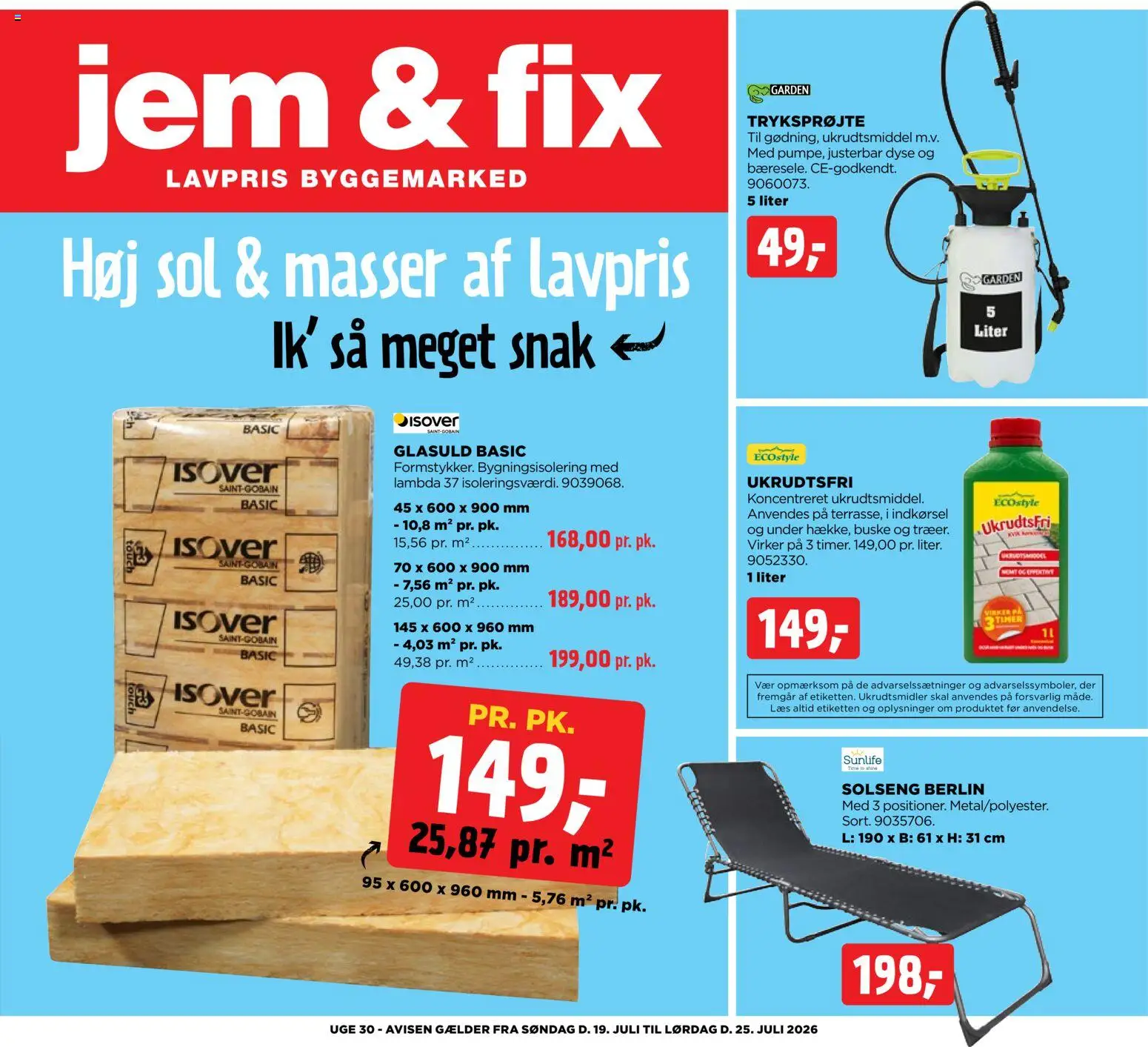Eksempel på tilbudsavis Jem & fix - Tilbudsavis uge 30 fra butik Jem & fix gyldig fra 19/07/2026