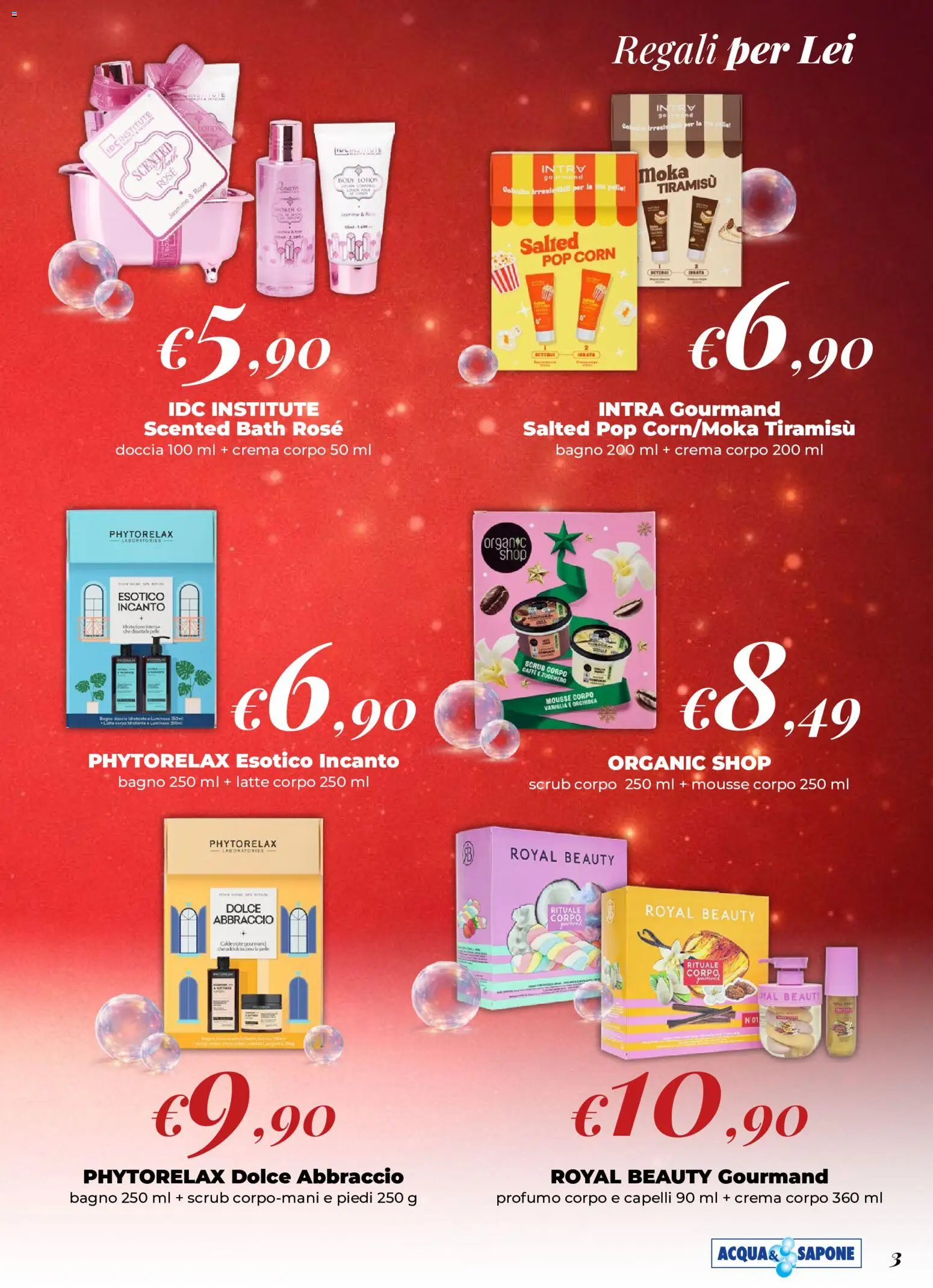 Anteprima dell'opuscolo Acqua e Sapone volantino Natale dal negozio Acqua e Sapone valido da 02/11/2026 - Crema, Caffè, Bagno, Latte, Tiramisù, Profumo, Vaniglia, Sapone
