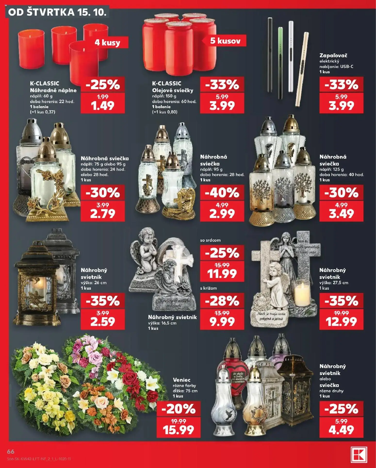 Náhľad Kaufland letáku platného od 15.10.2026 - Sviečky, Svietnik