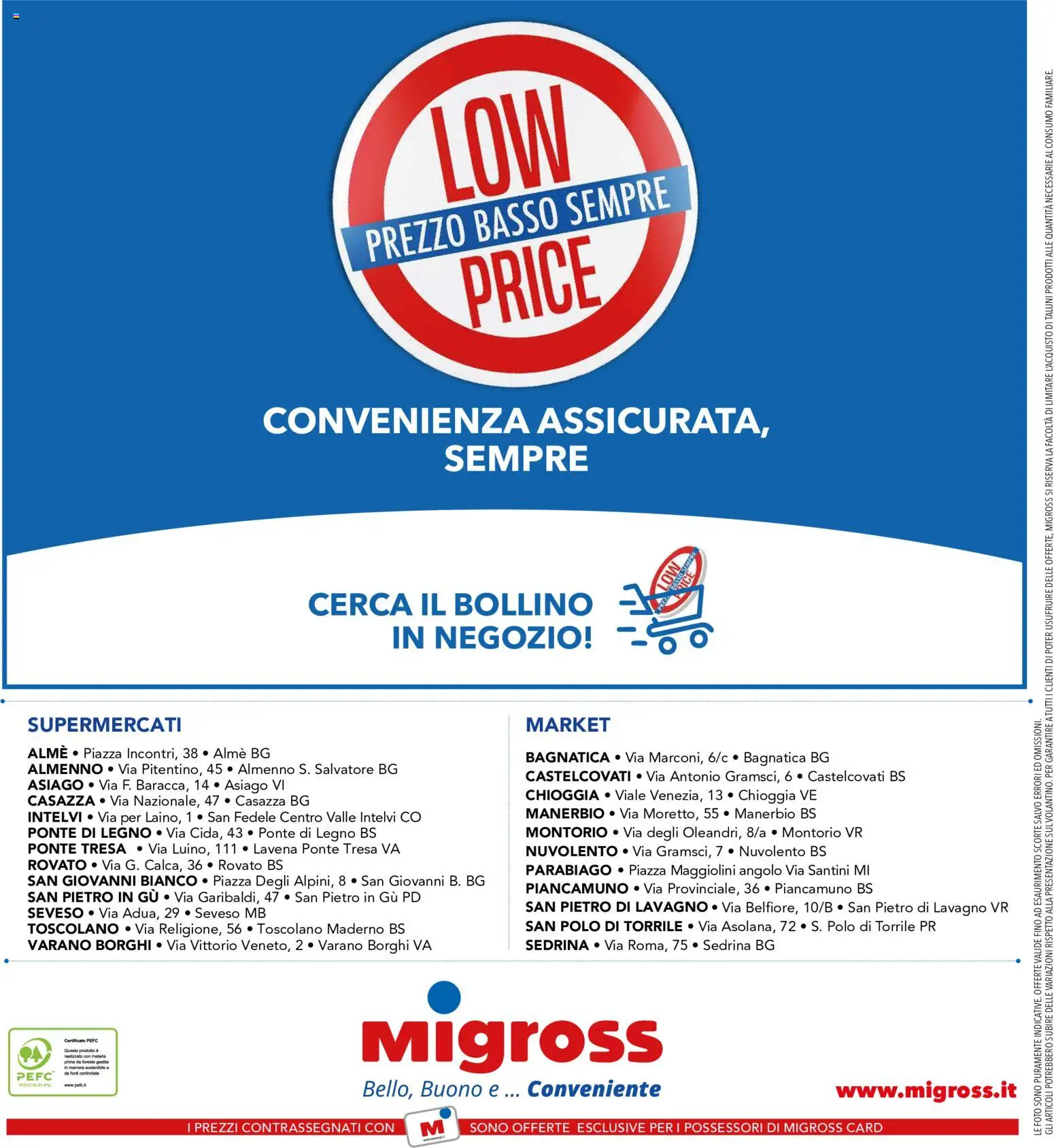 Anteprima dell'opuscolo Migross volantino dal negozio Migross valido da 10/09/2026 - Polo, Basso, Lenti