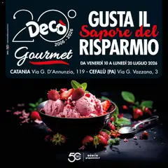 Anteprima dell'opuscolo Decò volantino Gourmet Sicilia dal negozio Decò valido da 10/07/2026