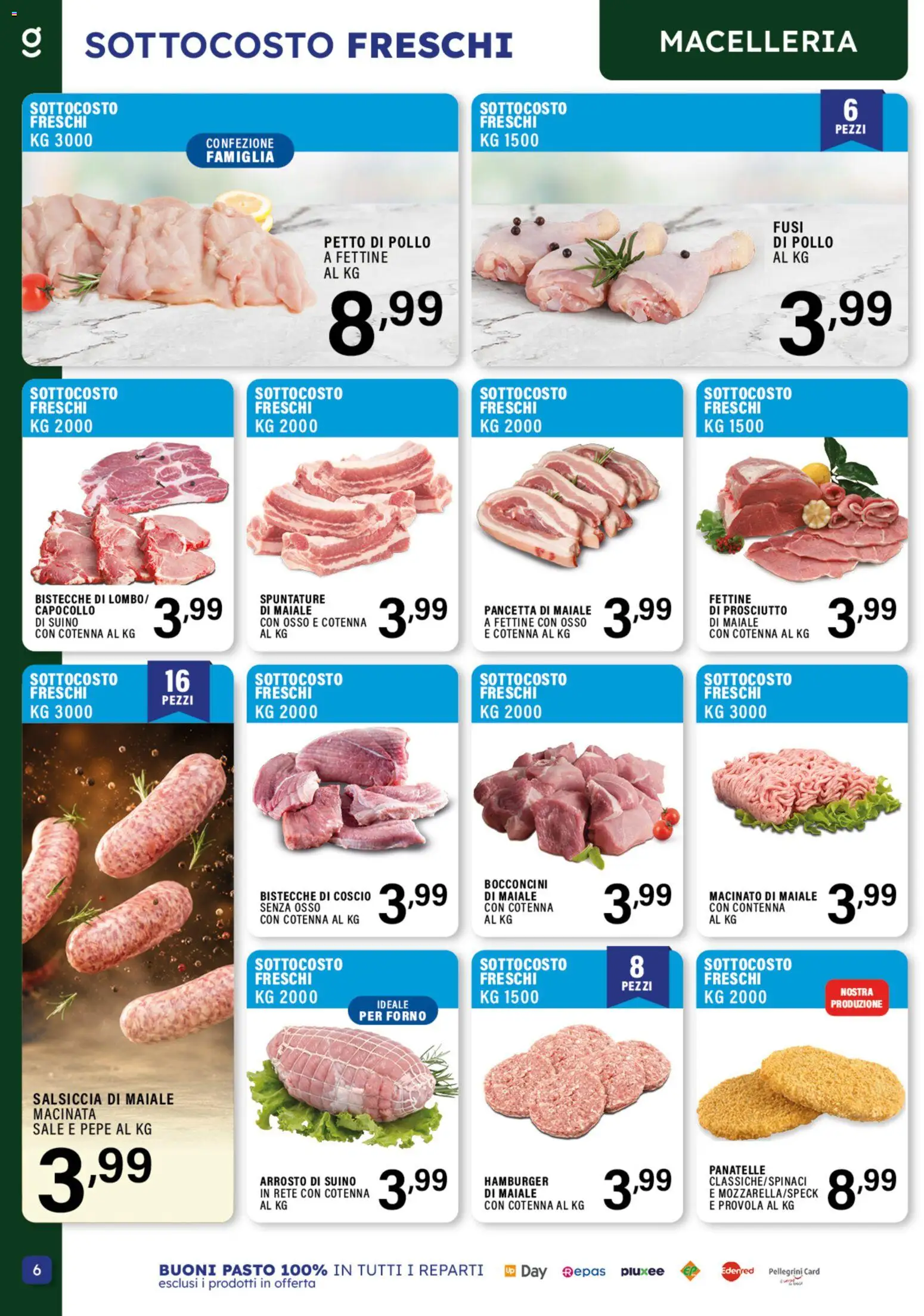Anteprima dell'opuscolo GECOP volantino dal negozio GECOP valido da 07/09/2026 - Hamburger, Pollo, Maiale, Sale, Petto di Pollo, Provola, Pancetta, Suino