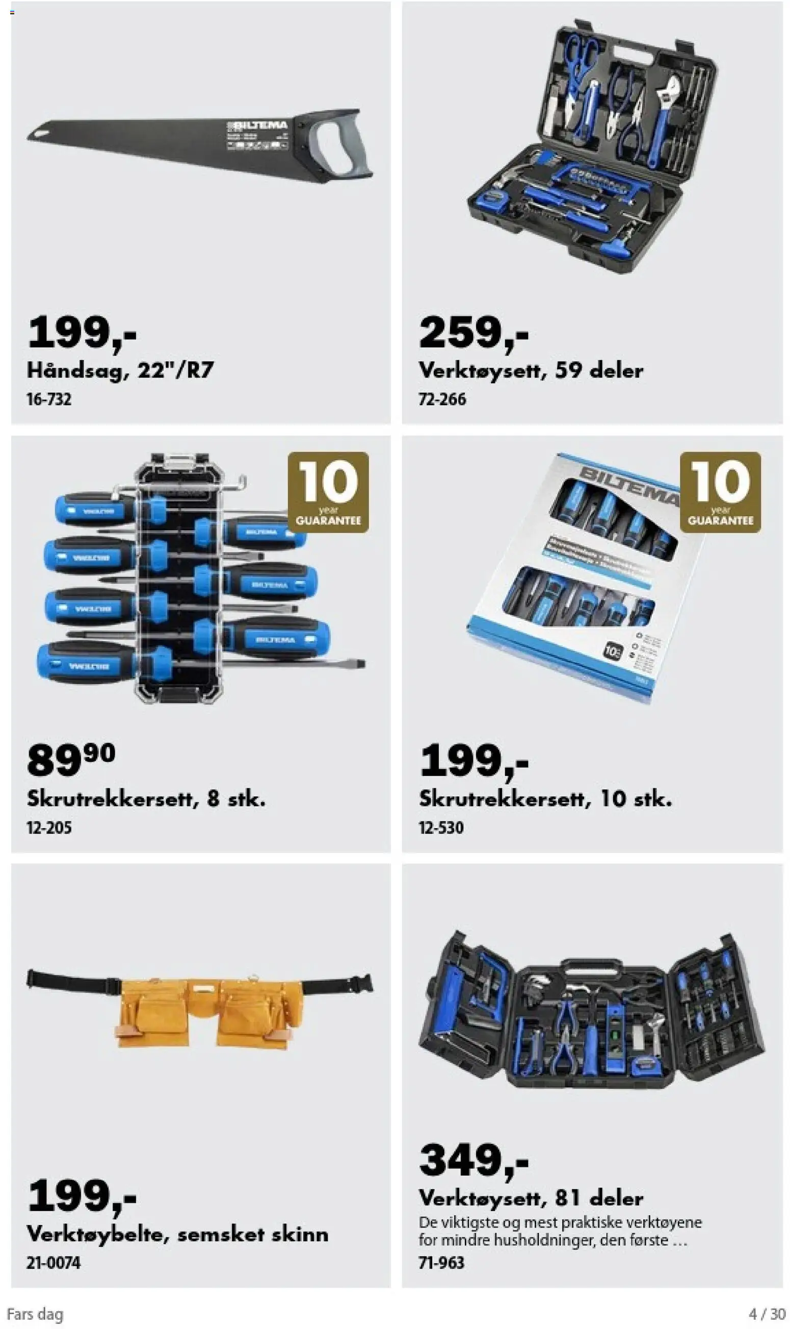 Forhåndsvis Biltema kundeavis fars dag fra butikk Biltema gyldig fra 26/10/2026