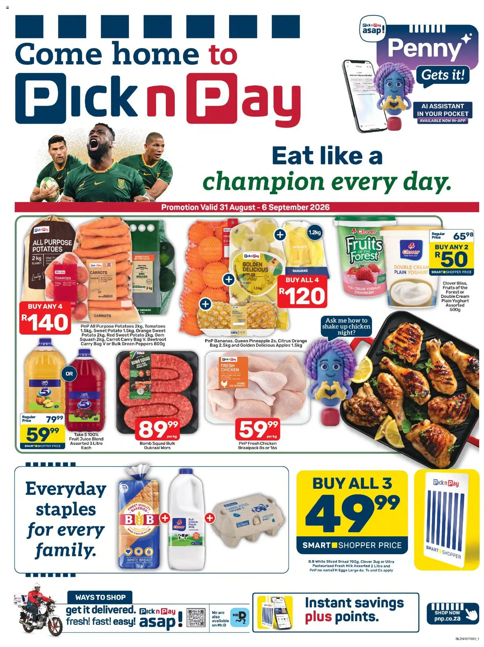 Preview of Pick n Pay flyer valid from 31/08/2026