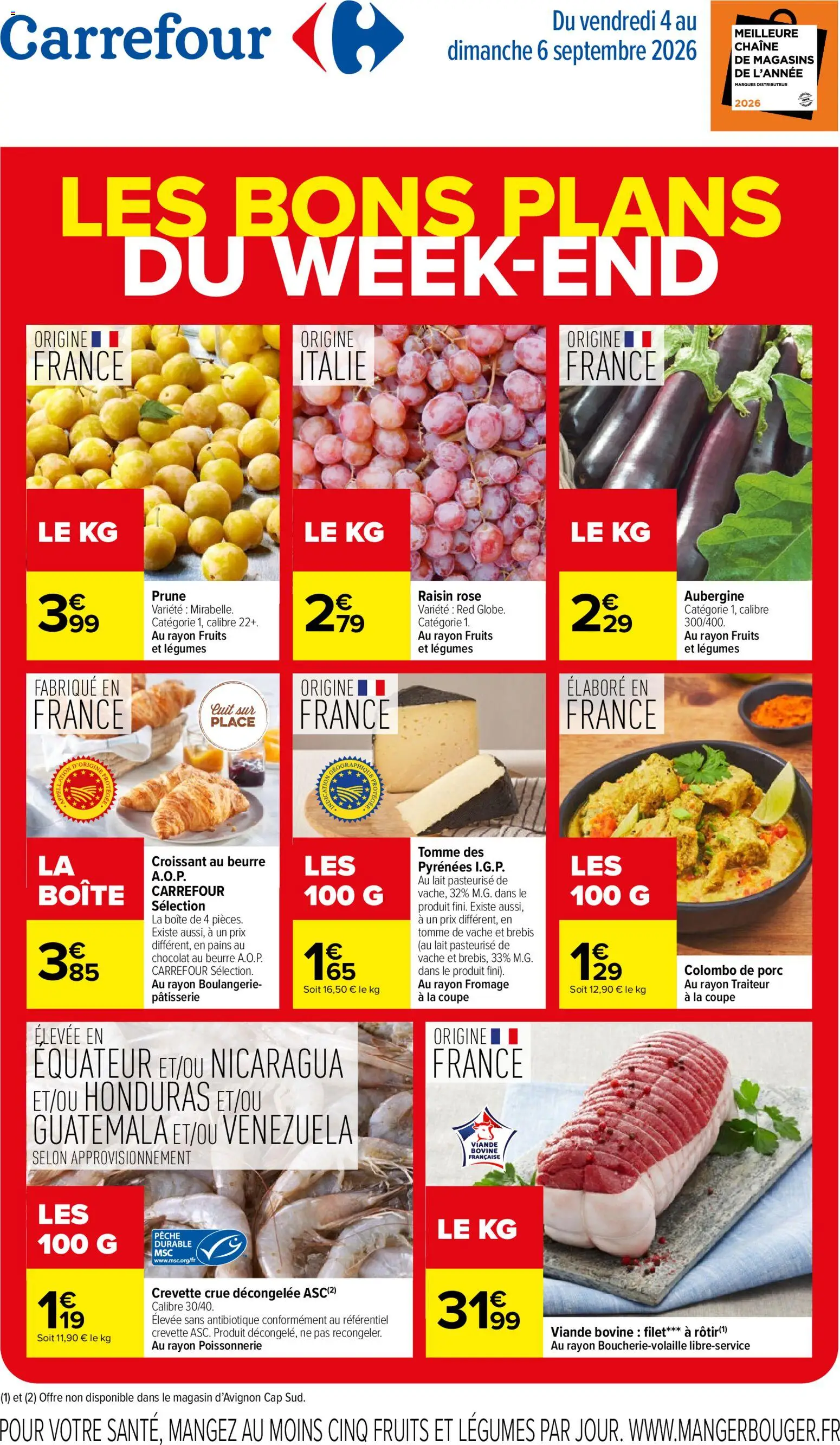 Prévisualisation de Carrefour les bons plans du week-end du magasin Carrefour formulaire valide 04/09/2026