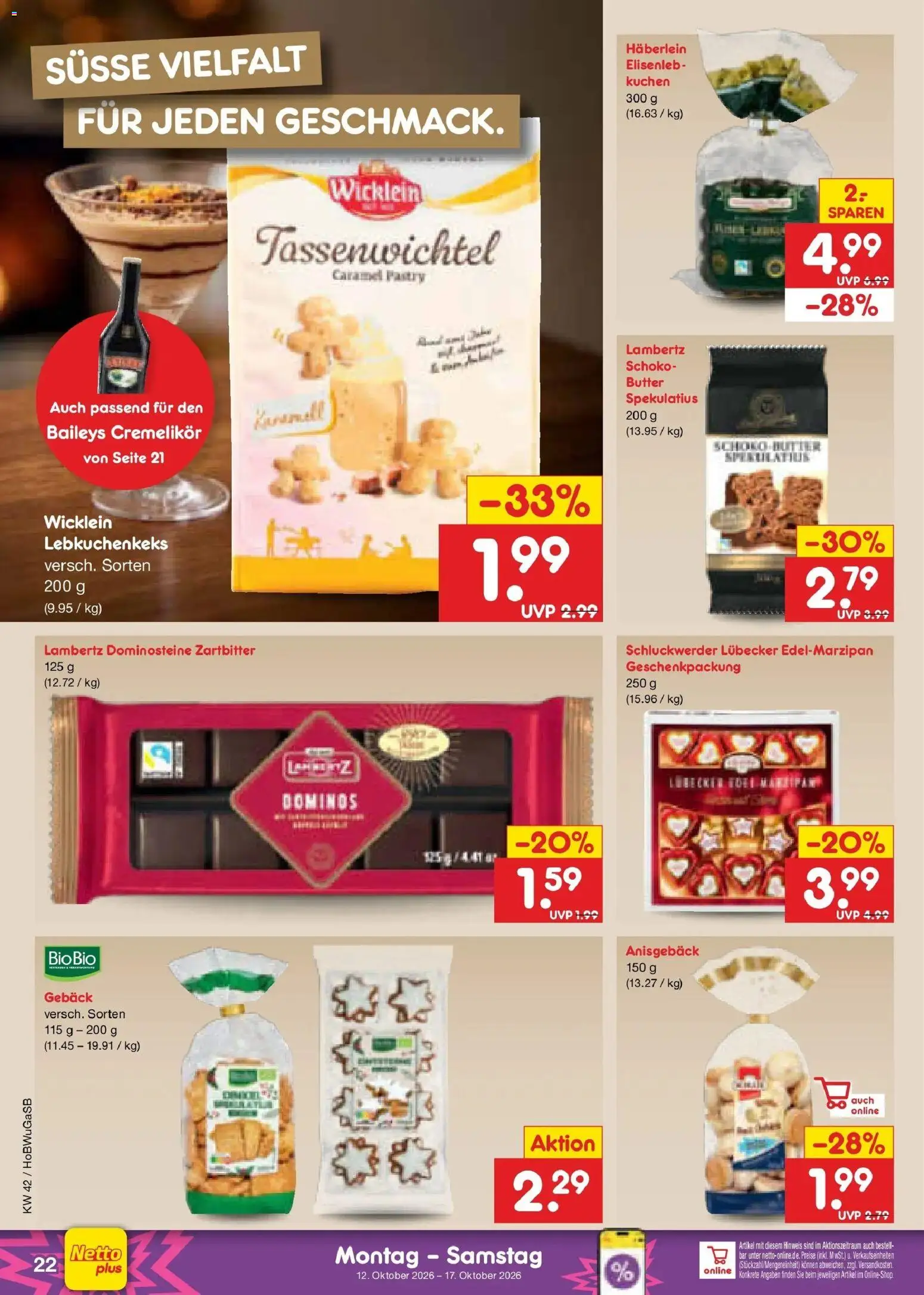 Vorschau von dem Prospekt des Geschäftes Netto Marken-Discount, gültig ab dem 12.10.2026 - Kuchen, Butter, Baileys