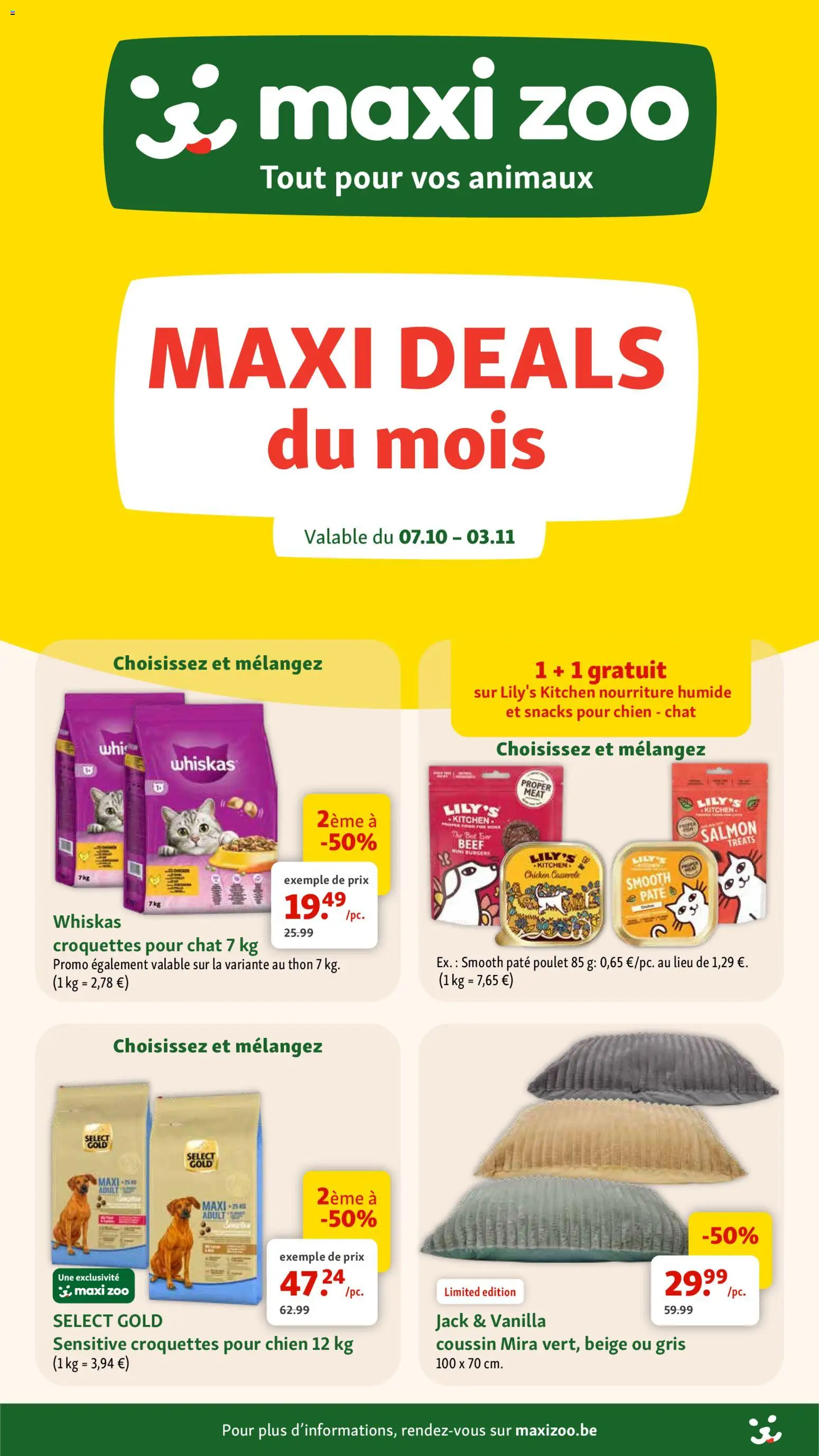 Voorbeeld van Maxi Zoo Publicité van winkel Maxi Zoo geldig vanaf 07/10/2026 - Snacks, La, Pâté