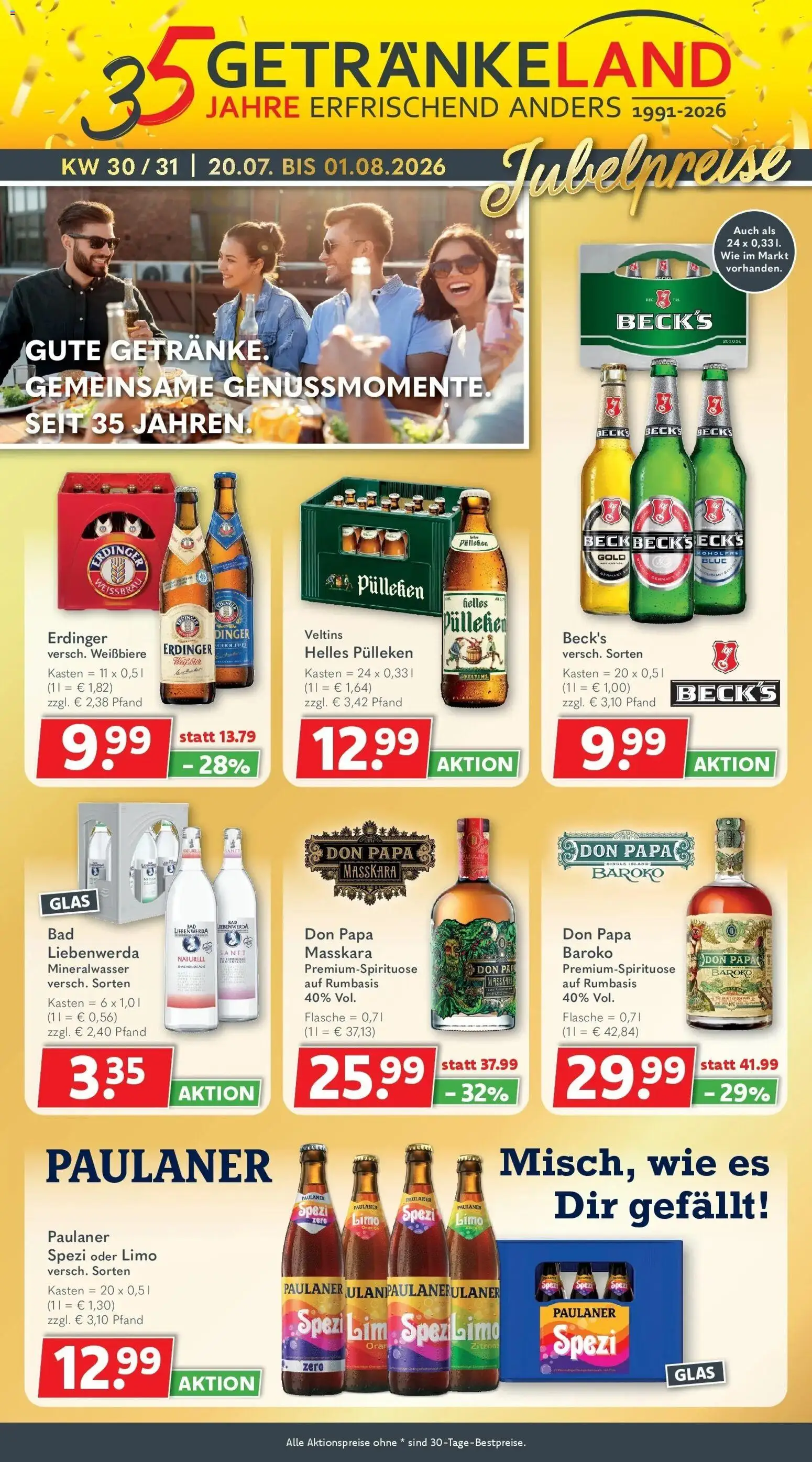 Vorschau von dem Prospekt des Geschäftes Getränkeland, gültig ab dem 20.07.2026
