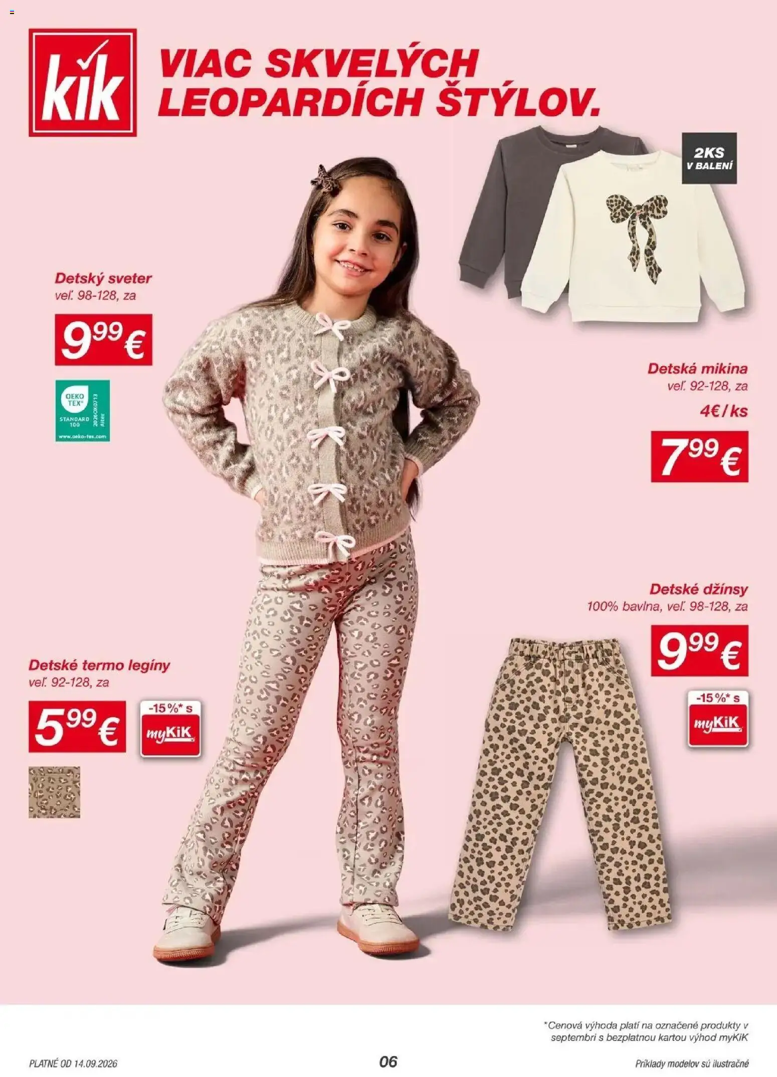 Náhľad Kik letáku platného od 14.09.2026 - Mikina, Sveter, Legíny