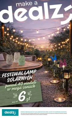 Pogląd gazetki "Dealz gazetka - Festiwal lamp solarnych" ze sklepu Dealz ważnej od 16.04.2026