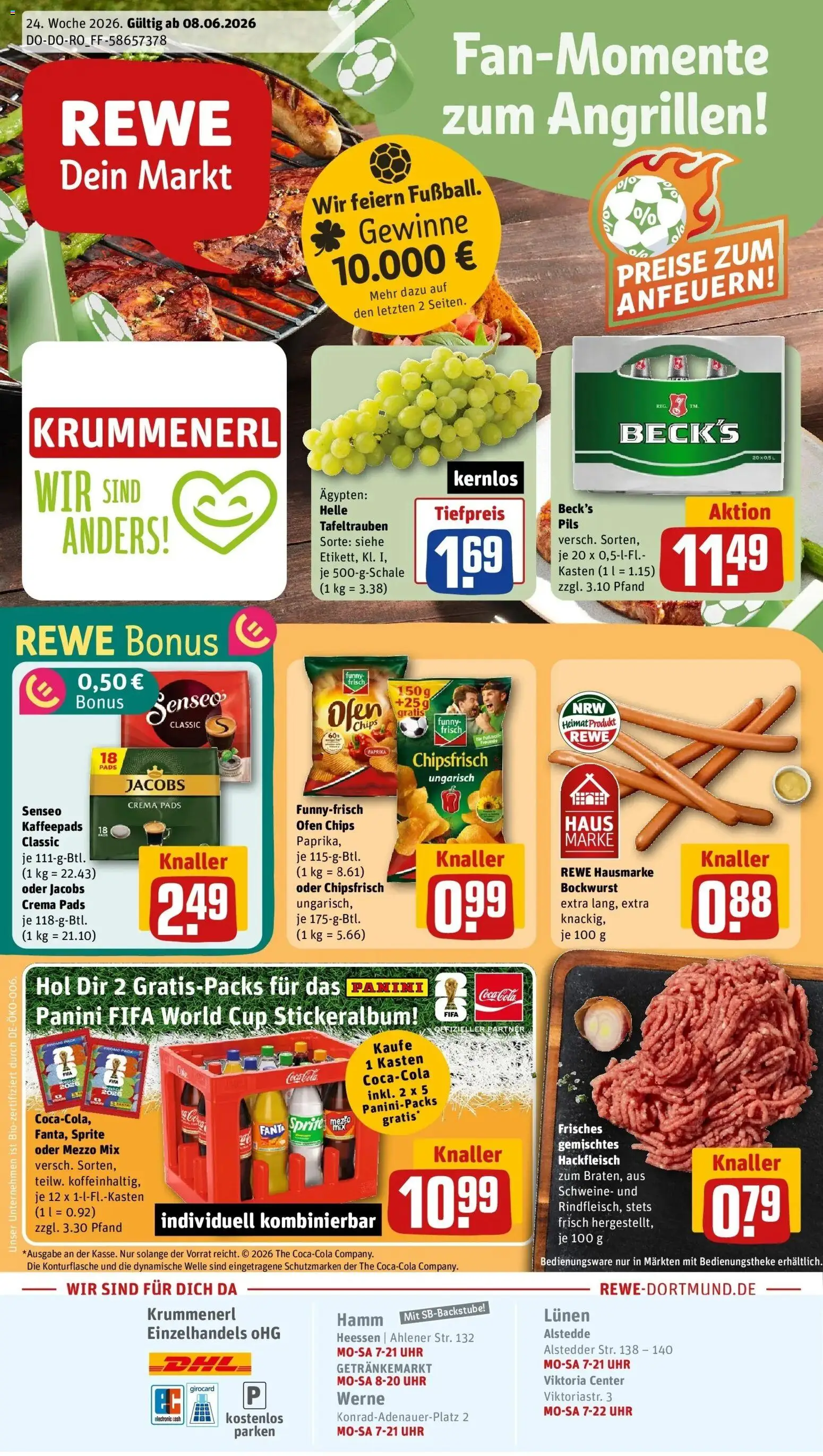 Vorschau von dem Prospekt des Geschäftes Rewe, gültig ab dem 08.06.2026