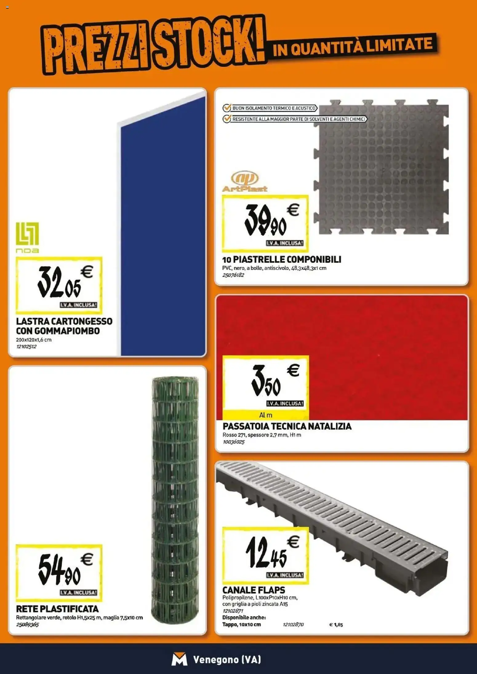 Anteprima dell'opuscolo TECNOMAT catalogo Venegono Inferiore dal negozio TECNOMAT valido da 29/10/2026 - Griglia, Piastrelle