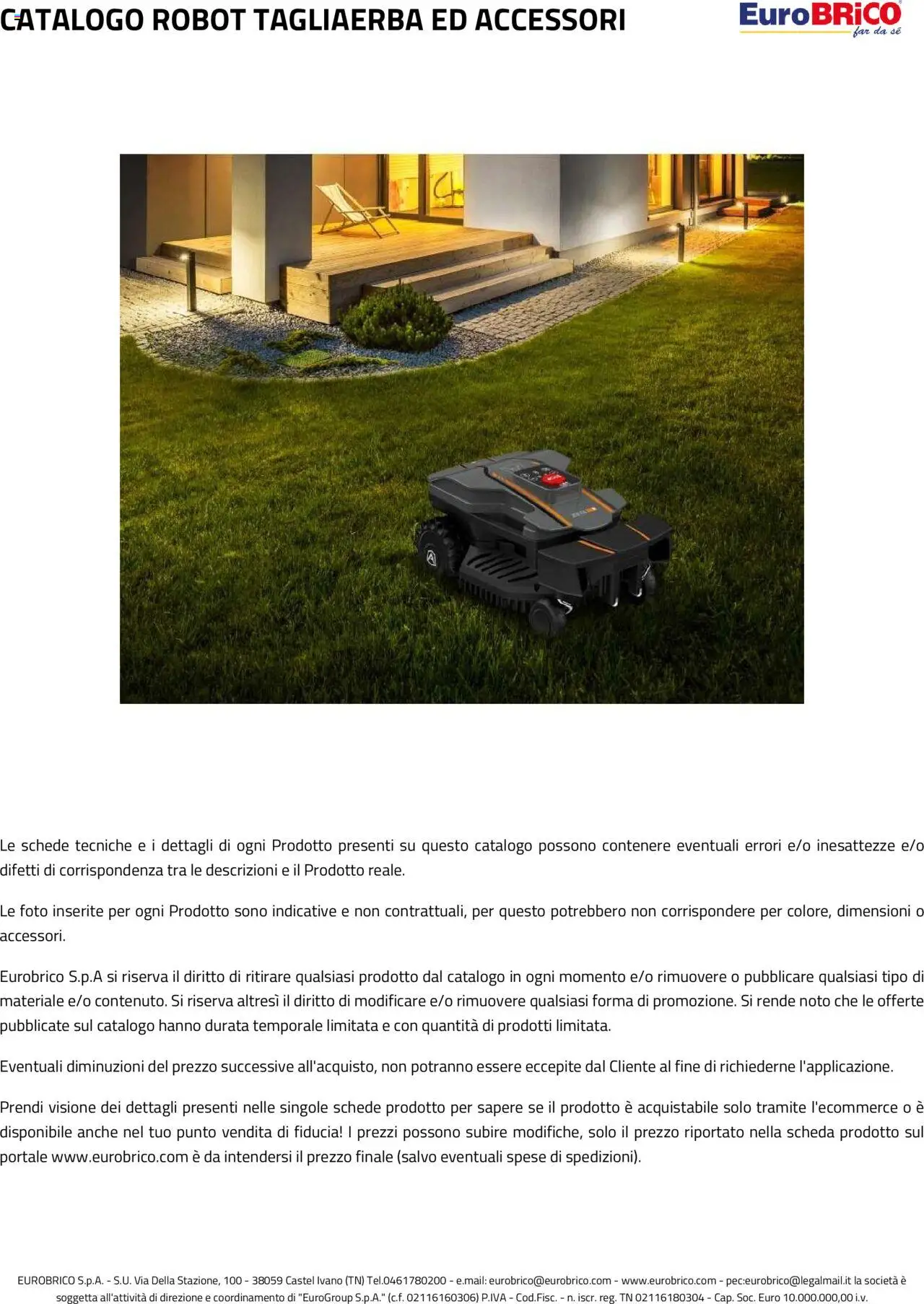 Anteprima dell'opuscolo Volantino Robot Tagliaerba ed Accessori dal negozio Eurobrico valido da 23/07/2025 - Robot