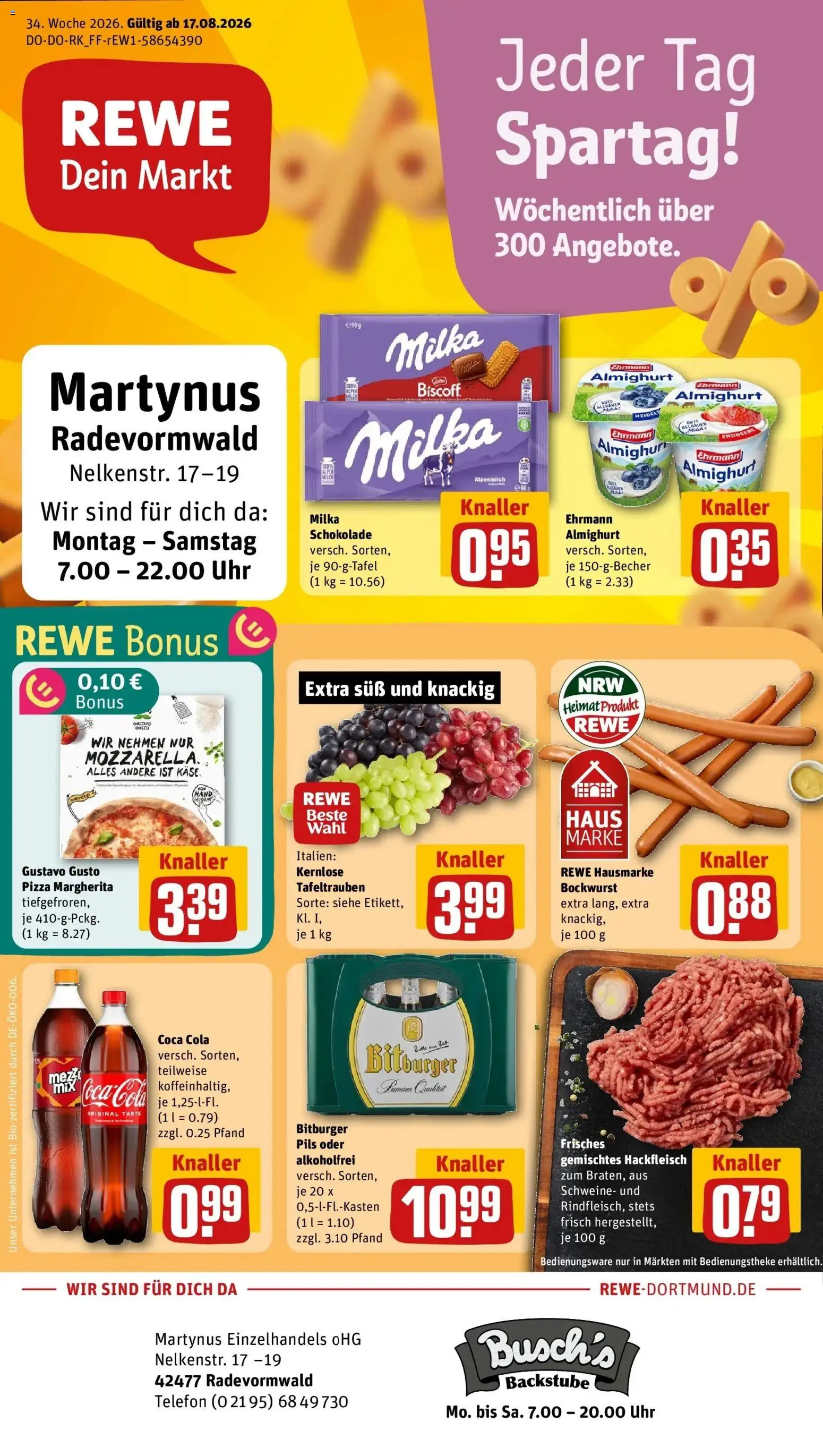 Vorschau von dem Prospekt des Geschäftes Rewe, gültig ab dem 17.08.2026