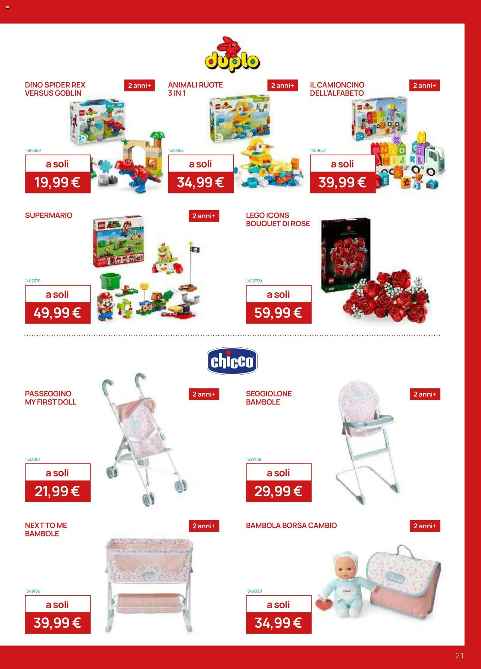 Anteprima dell'opuscolo Prenatal volantino Natale dal negozio Prenatal valido da 22/10/2026 - LEGO, Borsa, Passeggino, Bambola