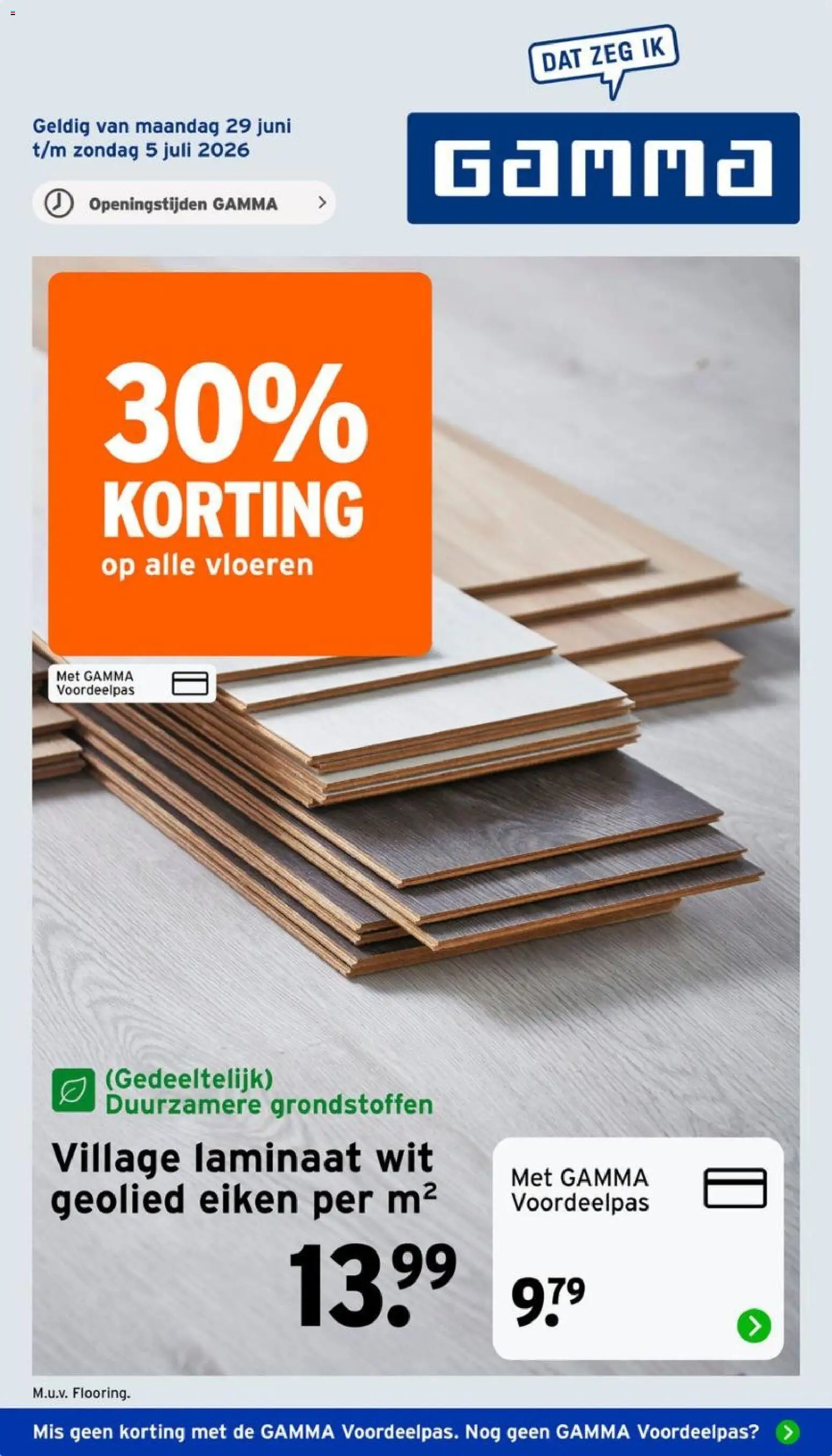 Voorbeeld van GAMMA folder van winkel GAMMA geldig vanaf 29-06-2026 - Vloeren